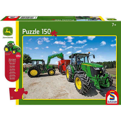 Schmidt Spiele Puzzle »Puzzle John Deere Traktoren der 5M Serie 150 Teile«, Puzzleteile