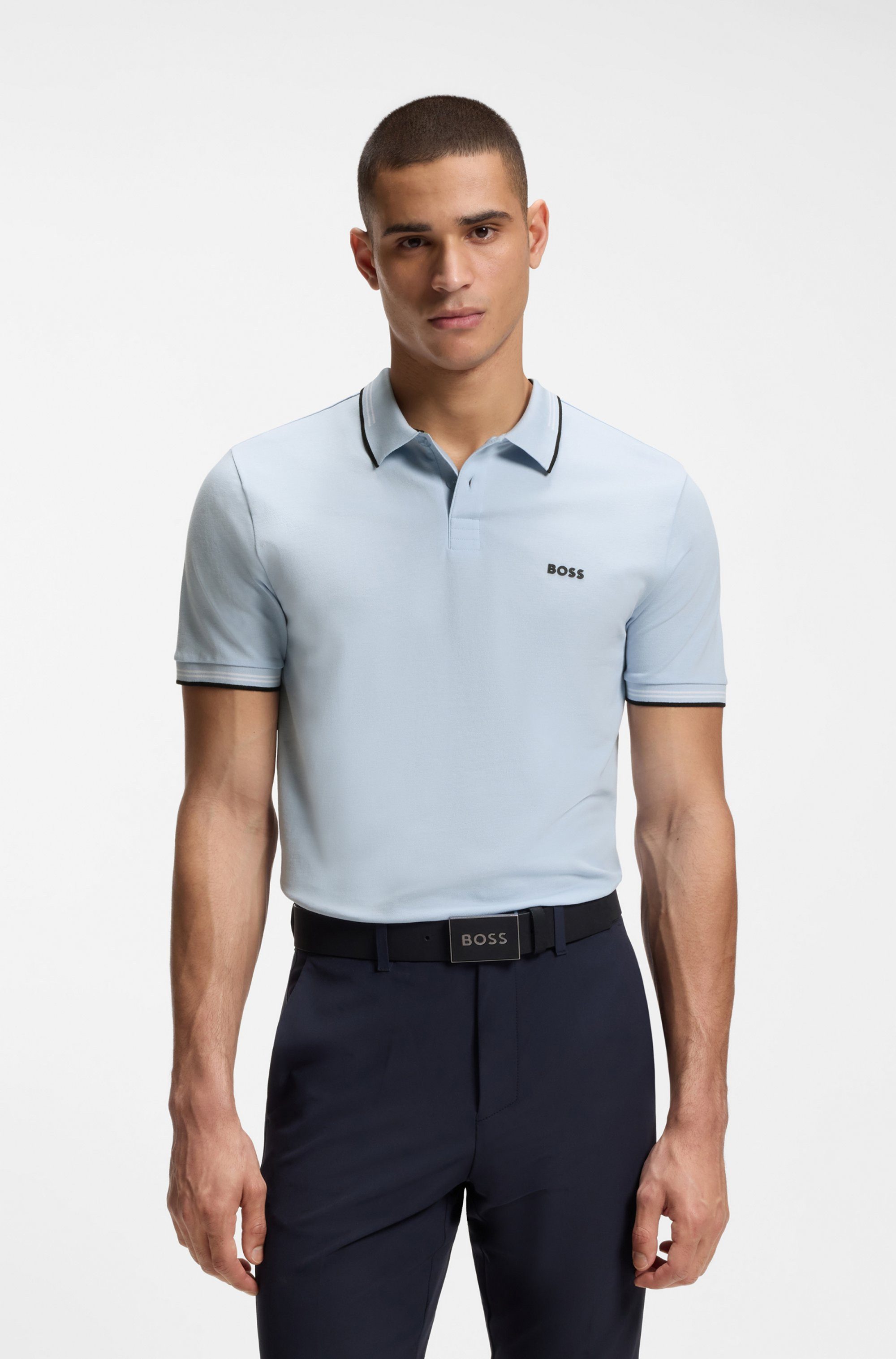 BOSS GREEN Poloshirt Paul Slim Fit Stretch-Baumwoll-Pique mit Polokragen