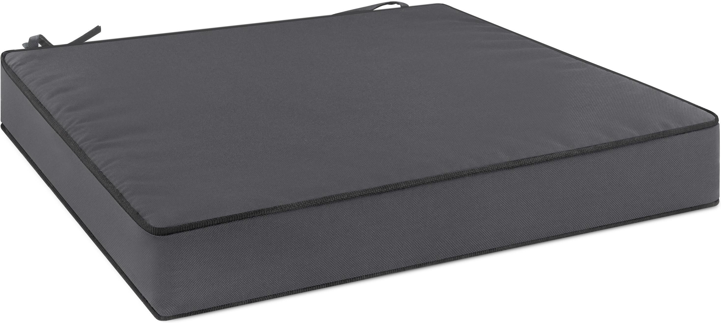 Aspero Sitzauflage 4 Stuhlkissen 40x40 cm Lucca, Gepolsterte und wasserdichte Outdoor Auflage