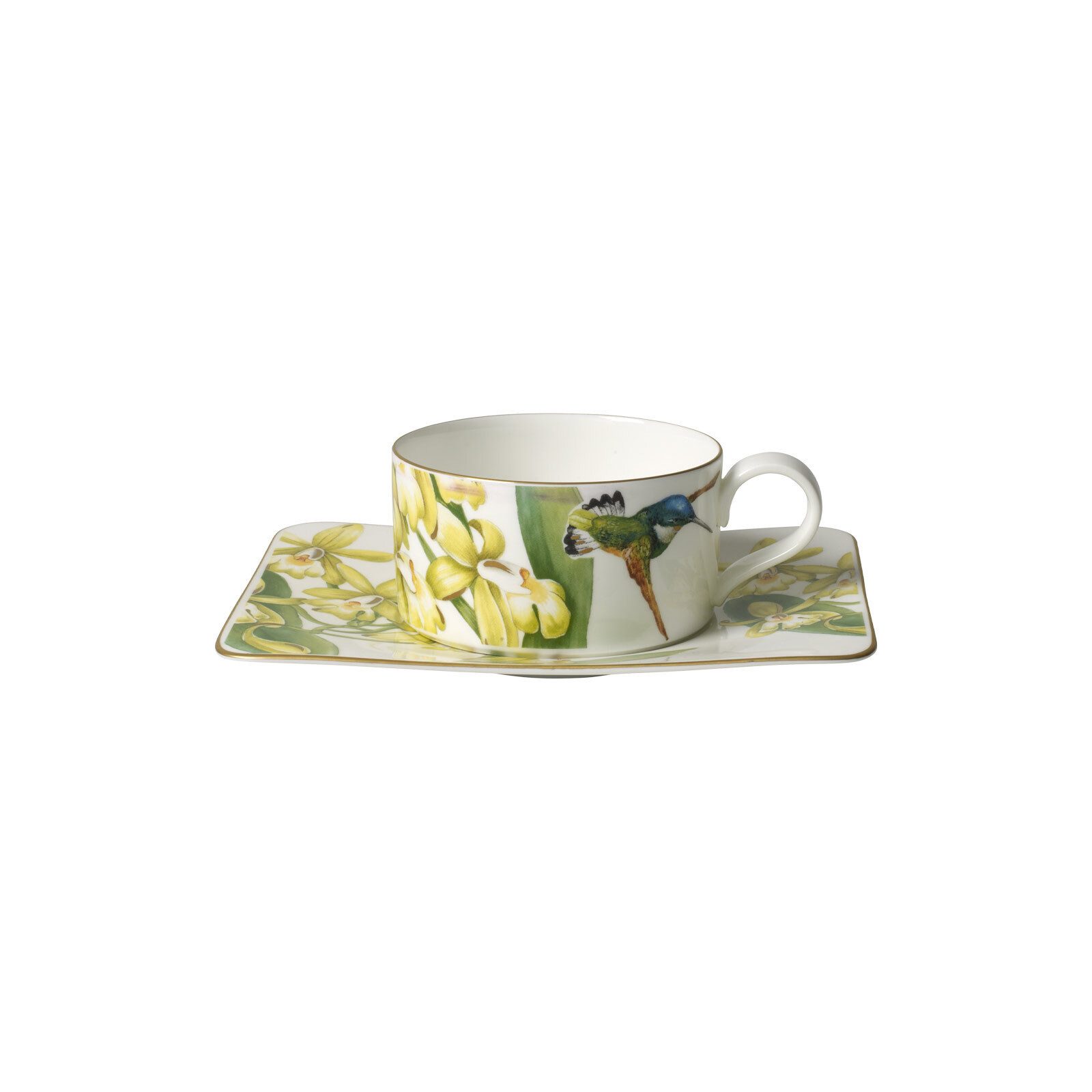 Villeroy & Boch Tasse Amazonia Teetasse mit Untertasse 230 ml, 1-tlg., Porzellan