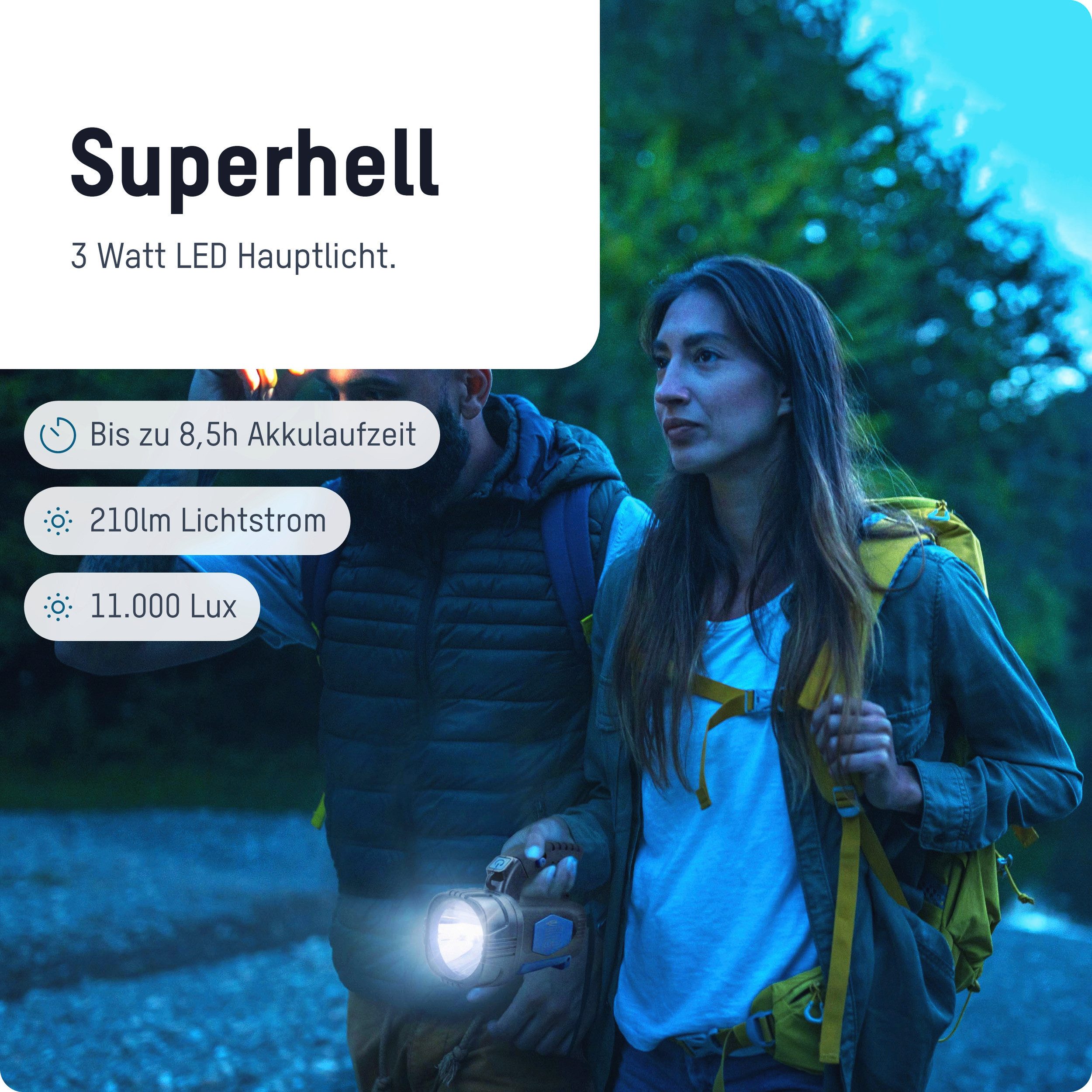 ANSMANN AG LED Headlight HS230B LED Handheld Headlight ideal for camping, work, garden, hiking