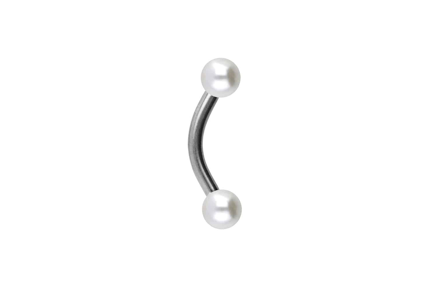 PIERCINGLINE Bauchnabelpiercing Chirurgenstahl Banane SYNTHETISCHE PERLEN (Bananen, 1-tlg)