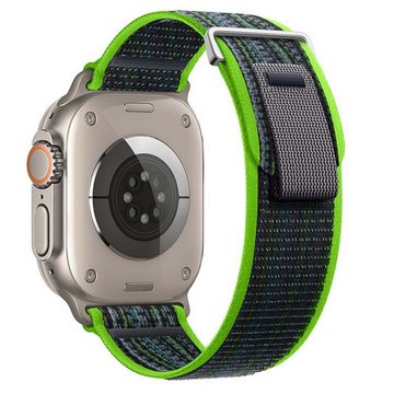 FIDDY Smartwatch-Armband Apple Watch-Armband kompatibel mit 38/40/41 mm, 42/44/45/49 mm, Verstellbares Nylon-Sportarmband für die iWatch-Serie