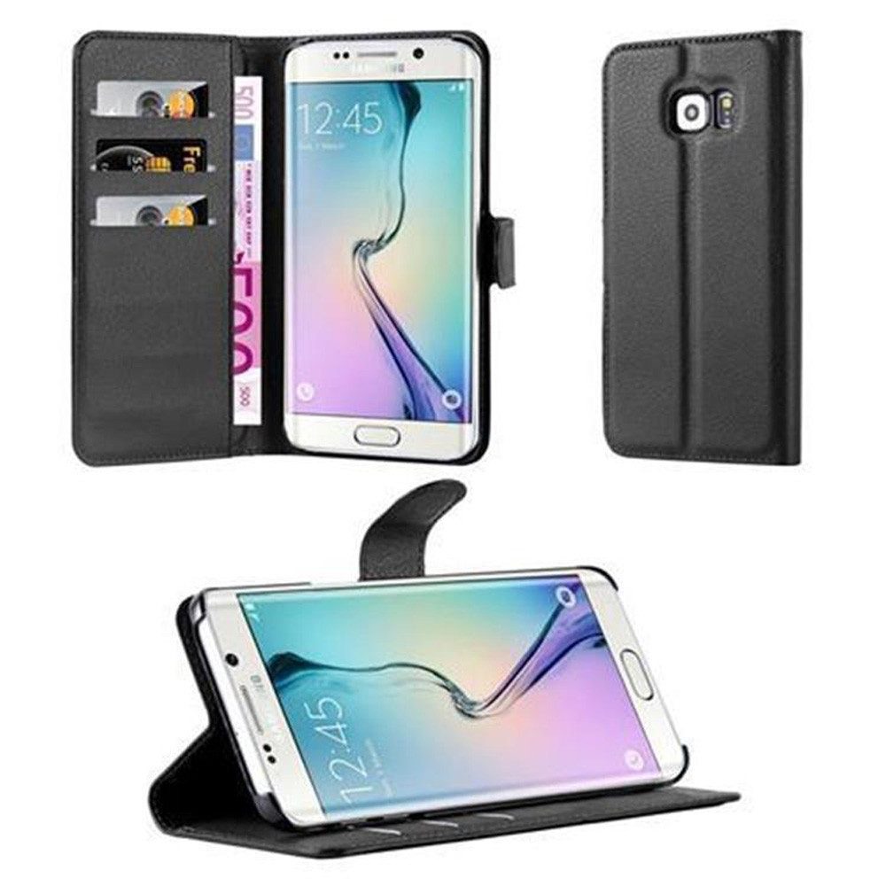 Cadorabo Handyhülle für Samsung Galaxy S6 EDGE Hülle Samsung Galaxy S6 EDGE, Hülle Schutzhülle mit Standfunktion, Kartenfach und Magnetverschluss