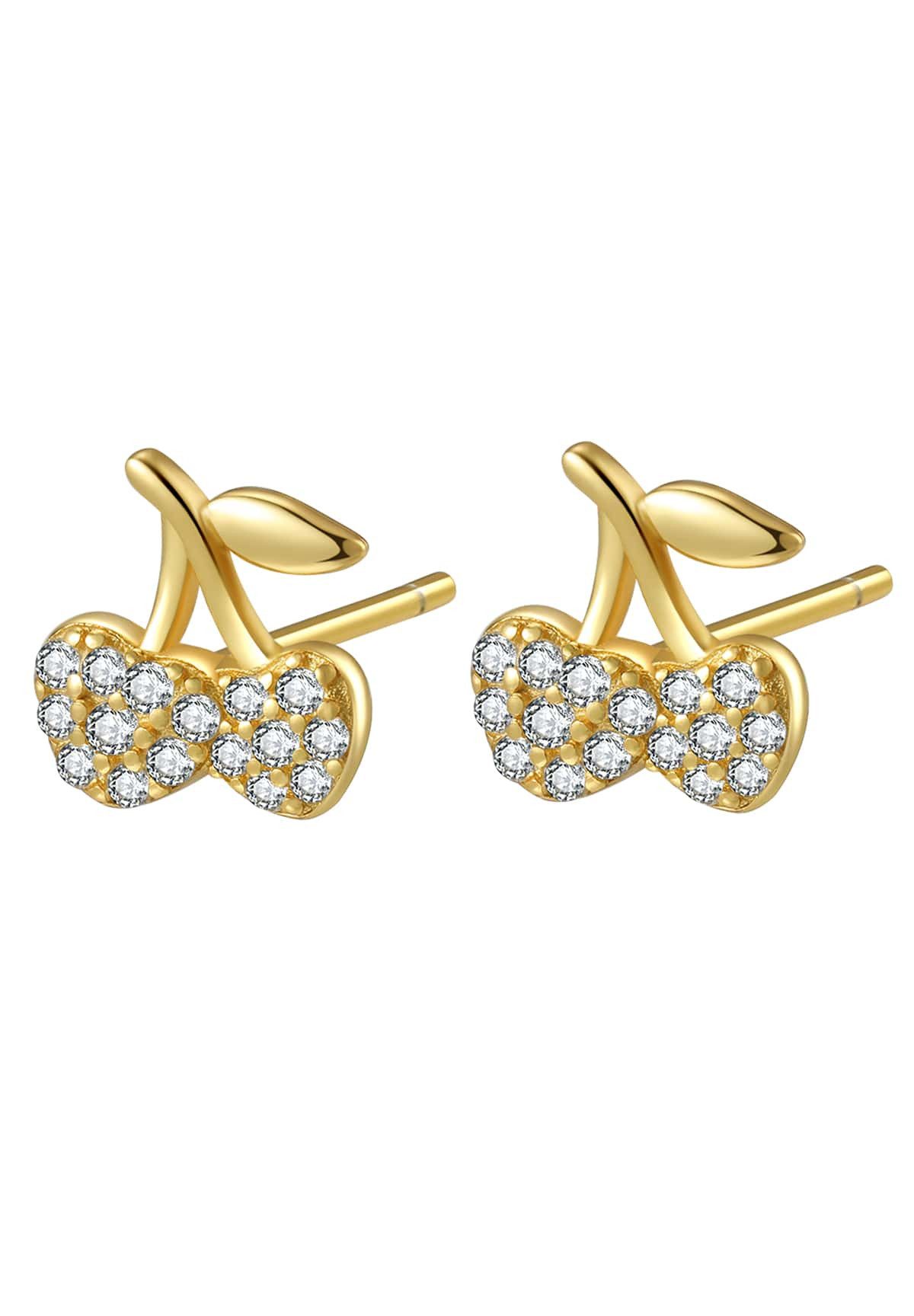 Hey Happiness Paar Ohrstecker Kirschen Banane Avocado Brezel Croissant, Zir günstig online kaufen