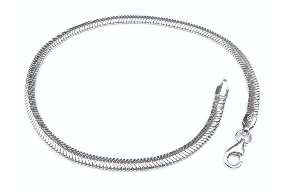 Silberkettenstore Silberarmband Schlangenkette Armband, oval 3,5mm - 925 Si günstig online kaufen