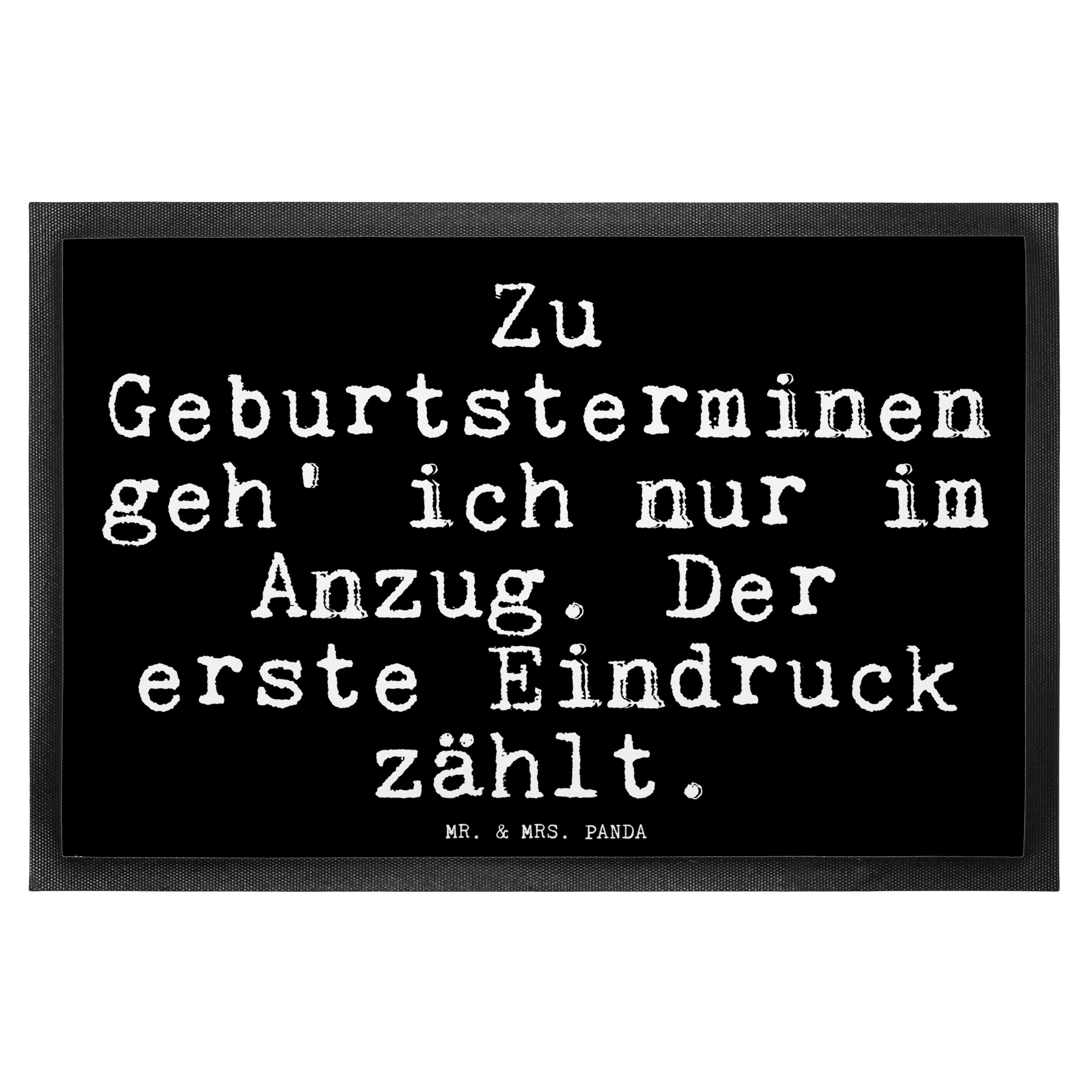 Fußmatte Zu Geburtsterminen geh' ich... Geschenk, Anzug, Matte