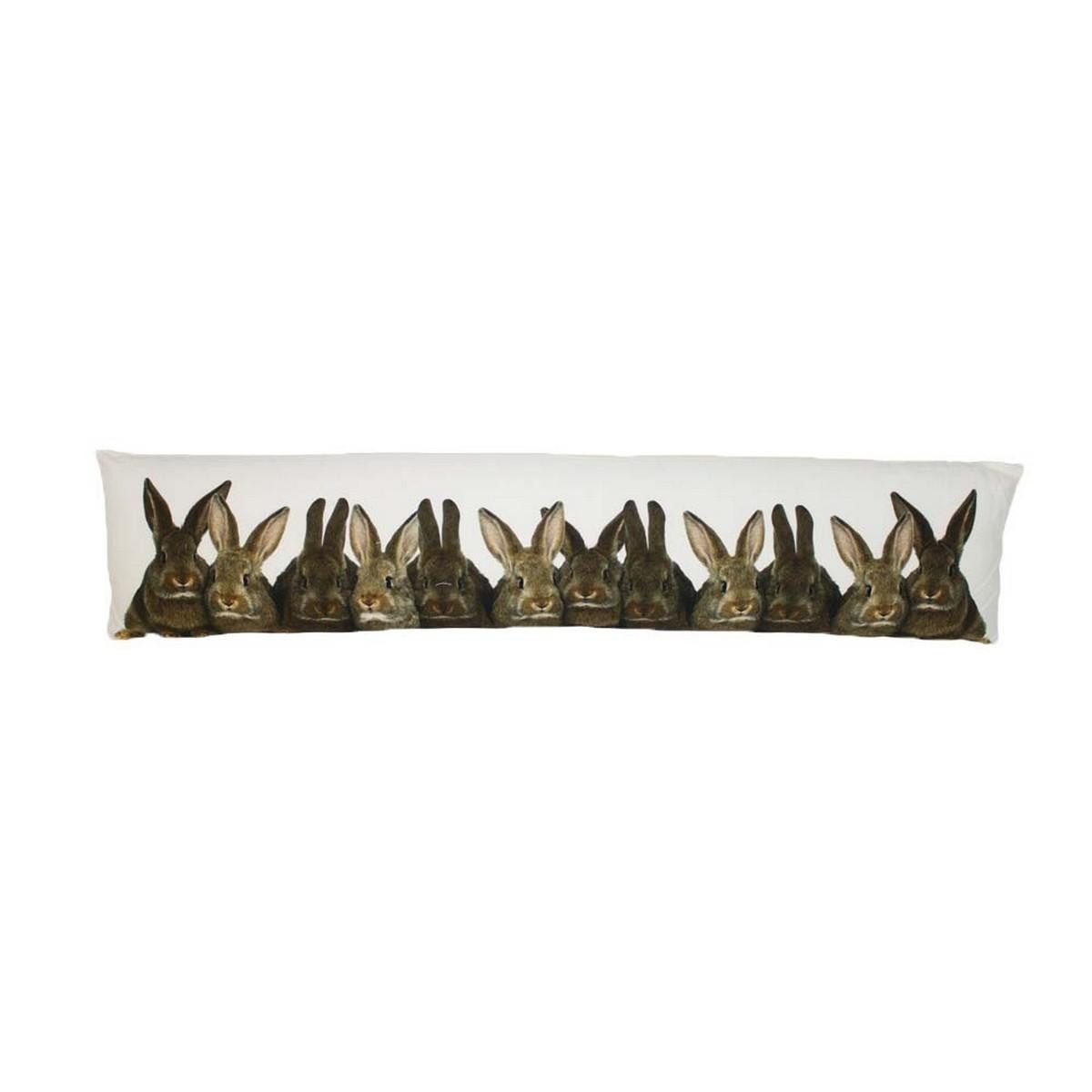 INNA-Glas Zugluftstopper Zugluftstopper WEIDER, mit Hasen Motiv, braun-weiß, 90x20x10cm