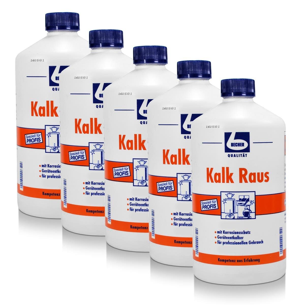 Raus 5x 1 Geräteentkalker Becher Liter Becher Dr. Kalk Spezialwaschmittel Dr.