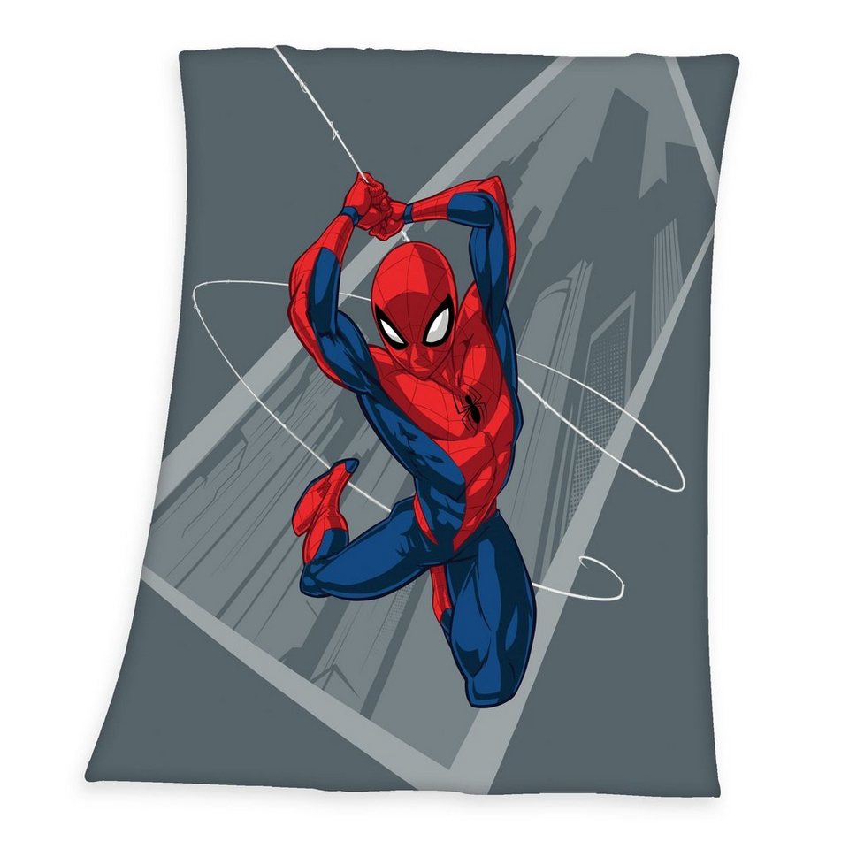 Wohndecke Spiderman Fleecedecke Schmusedecke Kuscheldecke 130 x 170 cm,  Herding