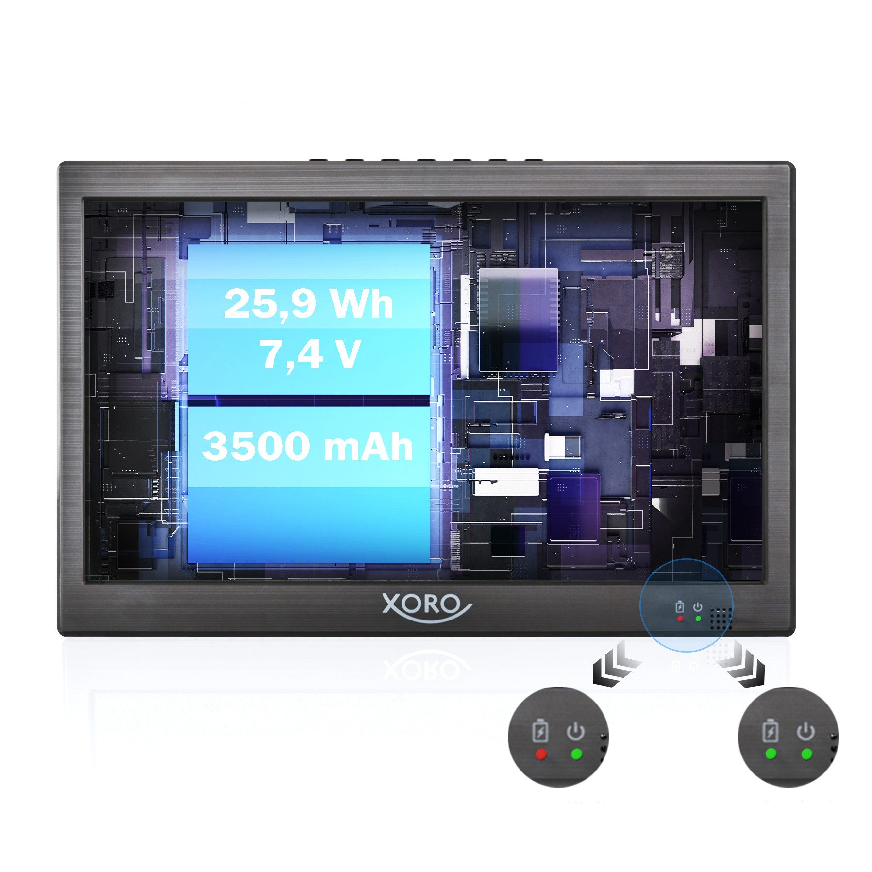 Xoro PTL 1015 V2 10.1 Zoll Tragbarer Fer...