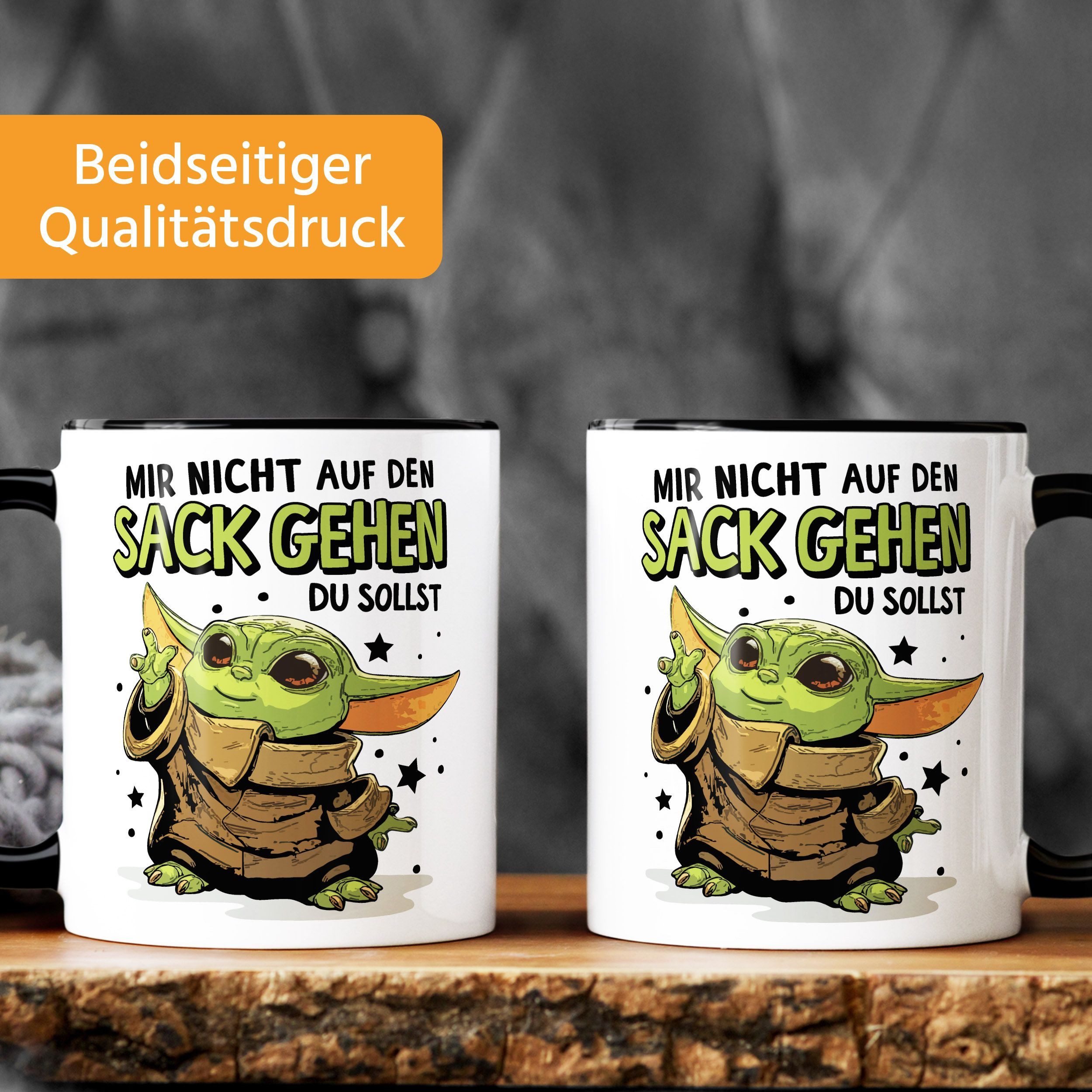 MoonWorks Tasse Kaffee-Tasse mit Spruch Mir nicht auf den Sack gehen du sollst Baby, Keramik