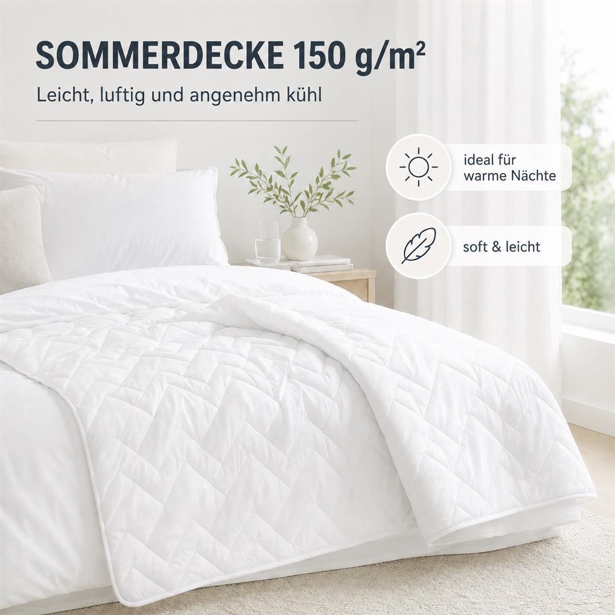 SEI Design Microfaserbettdecke Mikrofaser Bettdecke Steppdecke Sommer 135x200, Füllung: Polyester, Bezug: 100% Mikrofaser, kochfest