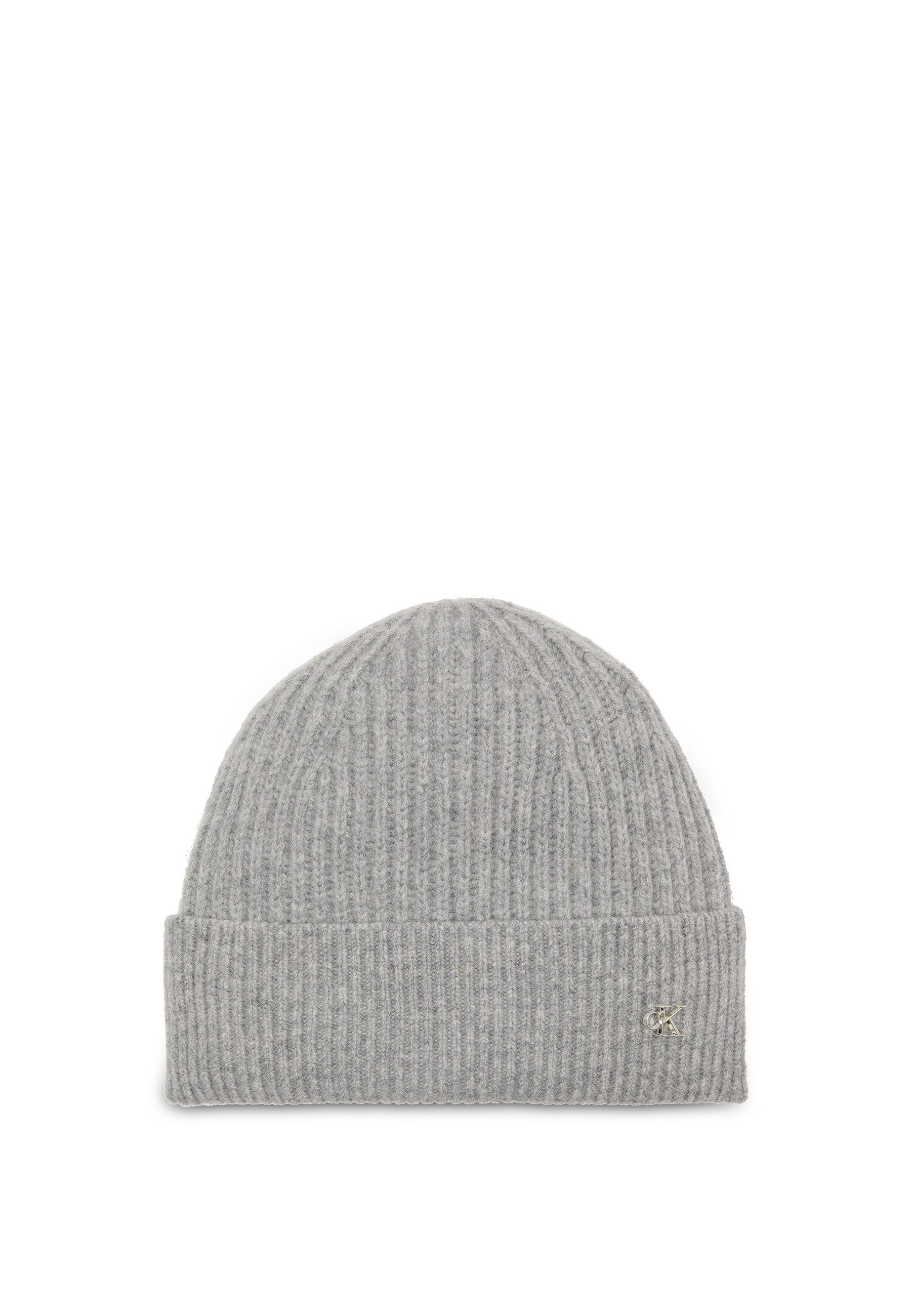Calvin Klein Strickmütze CK METAL WOOL BEANIE aus weicher Wollmischung günstig online kaufen