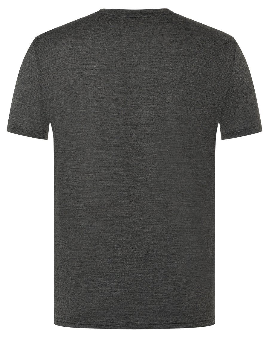 funktioneller Merino-Materialmix SUPER.NATURAL Grey T-Shirt M mit Merino TEE T-Shirt WILDERNESS Pirate Melange/Various Print, coolem