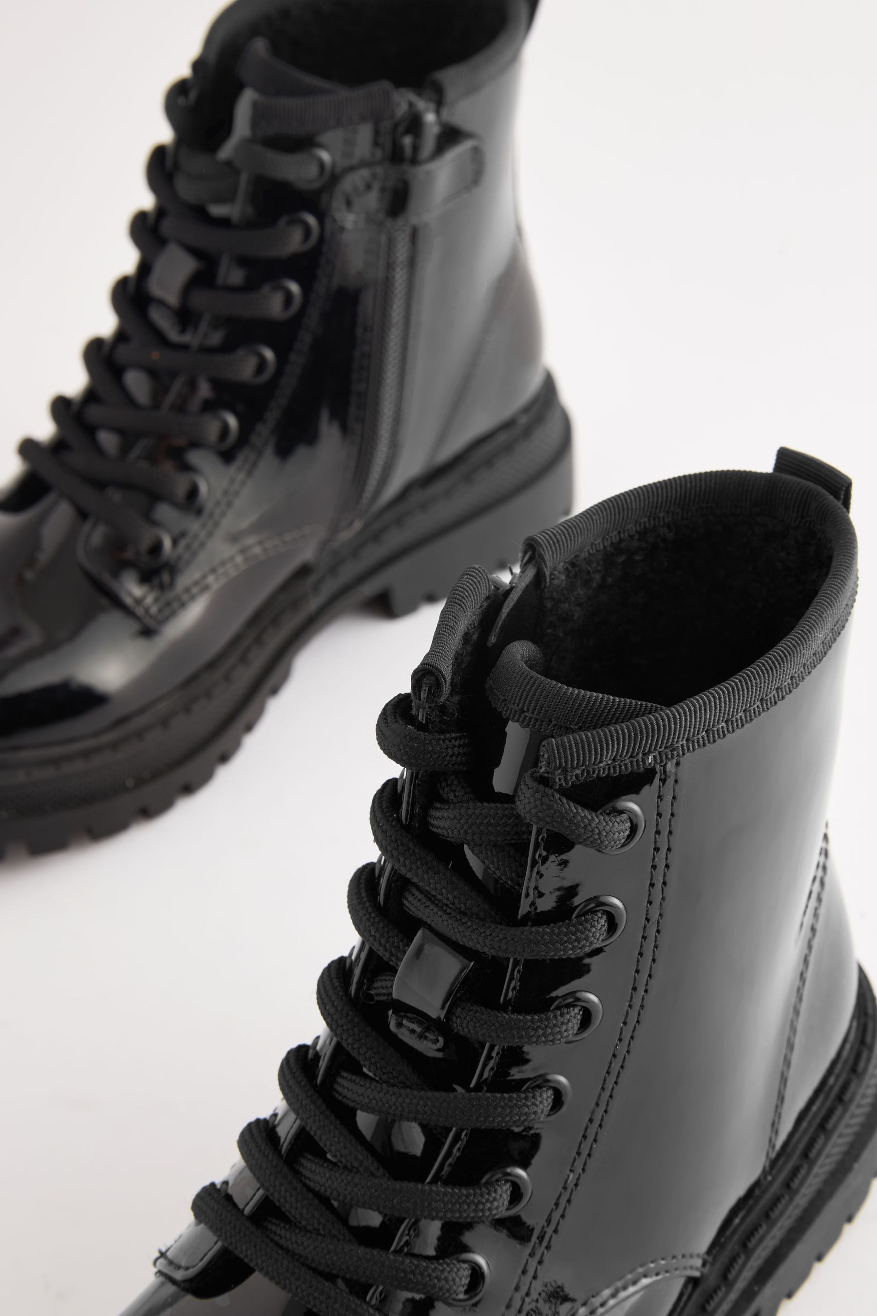 Next Warm gefütterte Schnürstiefel - Weite Passform Schnürstiefelette (1-tlg)