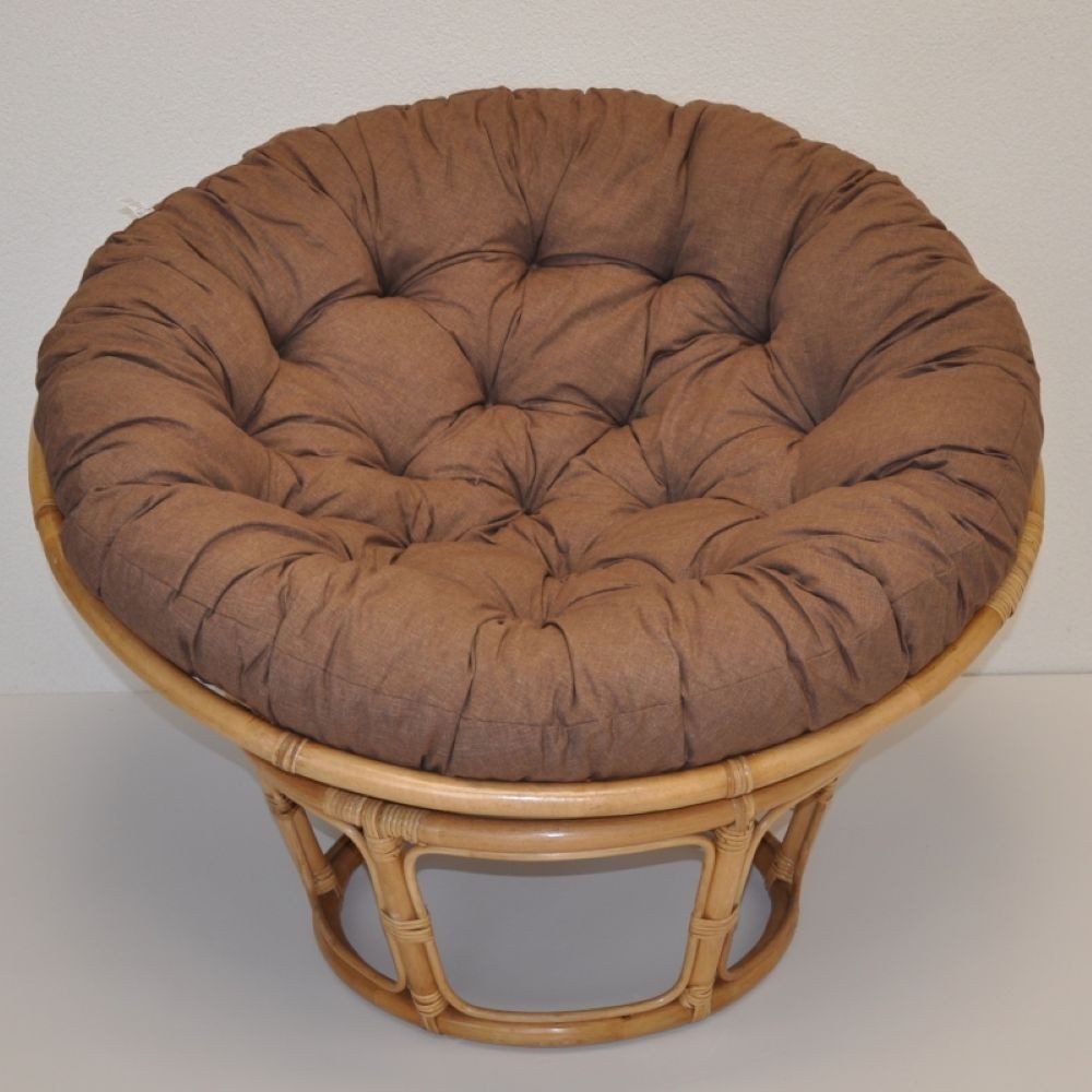Rattani Rattanstuhl Papasansessel Rattan Papasan inkl. Polster D 115 cm Fb. honig, XL Papasan Sessel D 115 cm