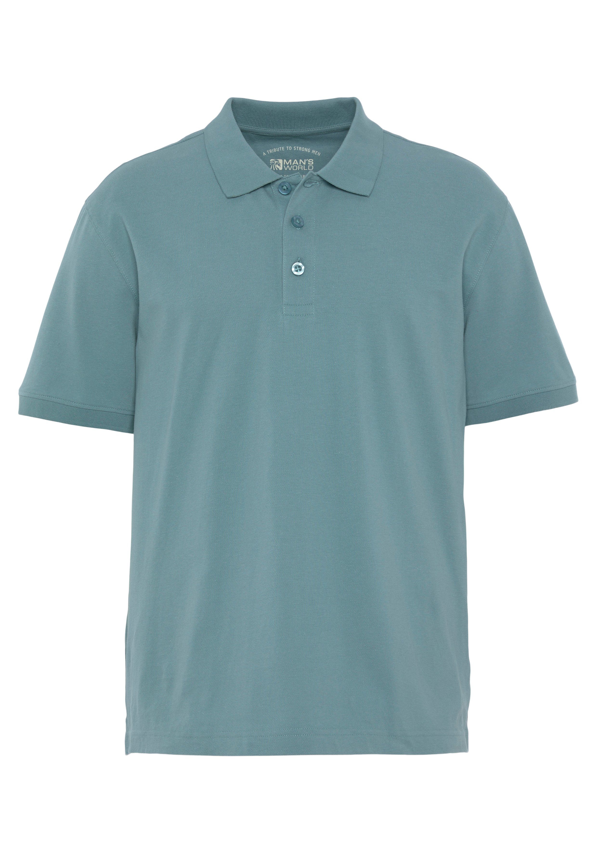 Man's World Poloshirt Kurzarm, lockere Passform, unifarben – Bild 5 von 5