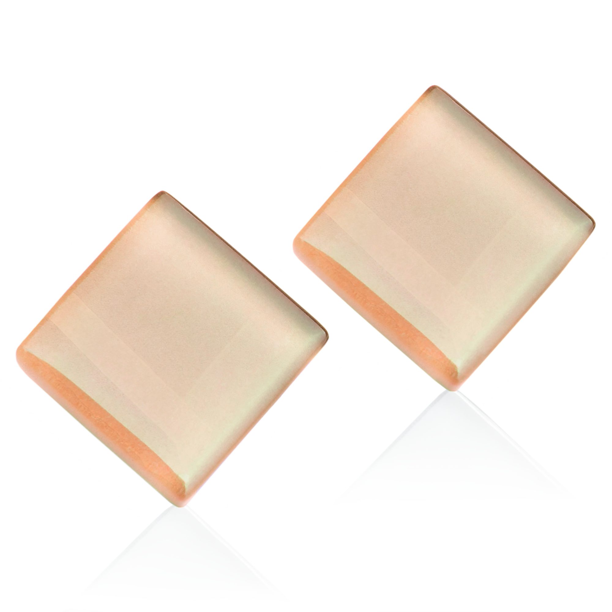 ALEXASCHA Paar Ohrstecker Quadratische Statement Ohrringe aus Glas • handgemacht