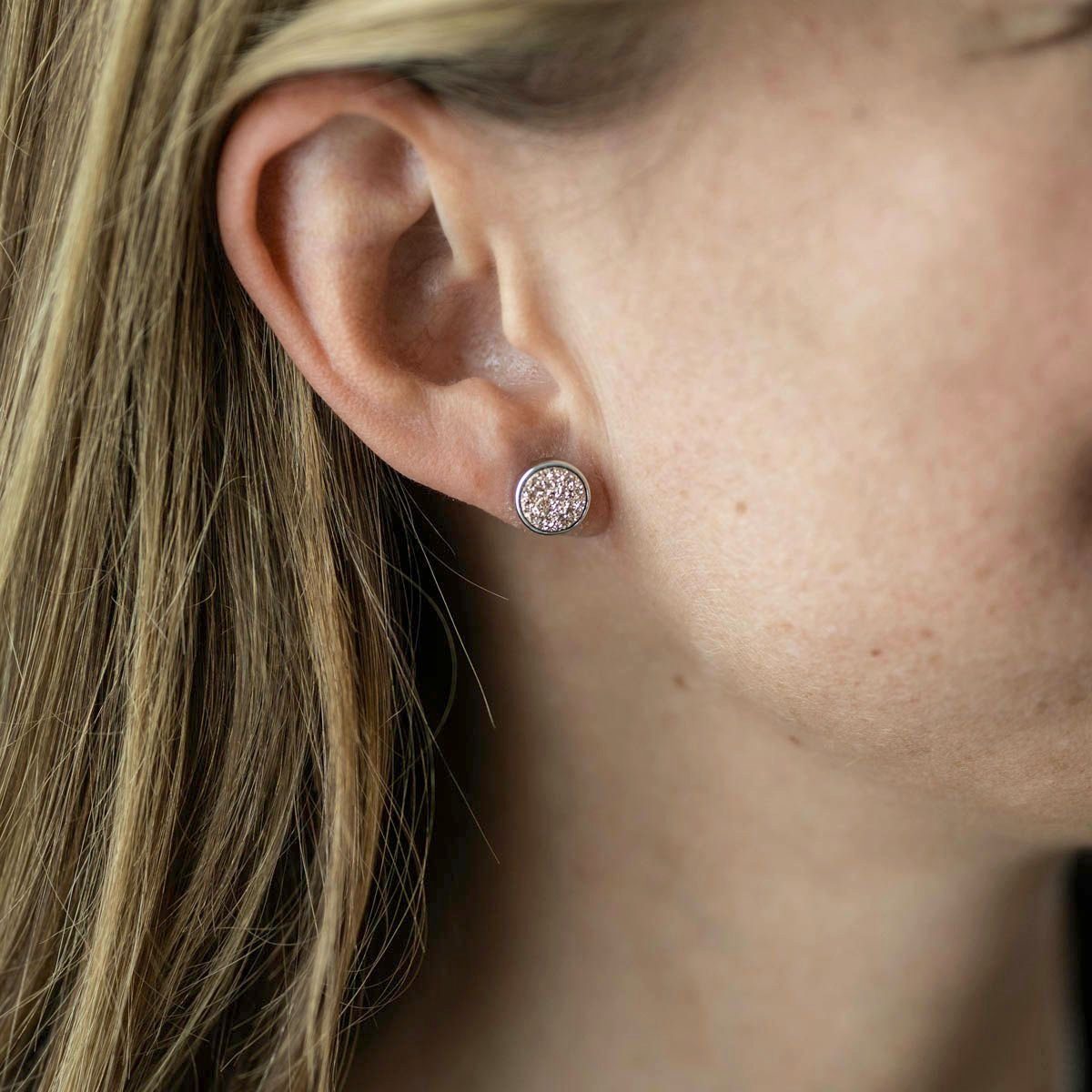 Materia Paar Ohrstecker Damen Glitzer Druzy Quarz Rosegold SO-74, Sterlings günstig online kaufen