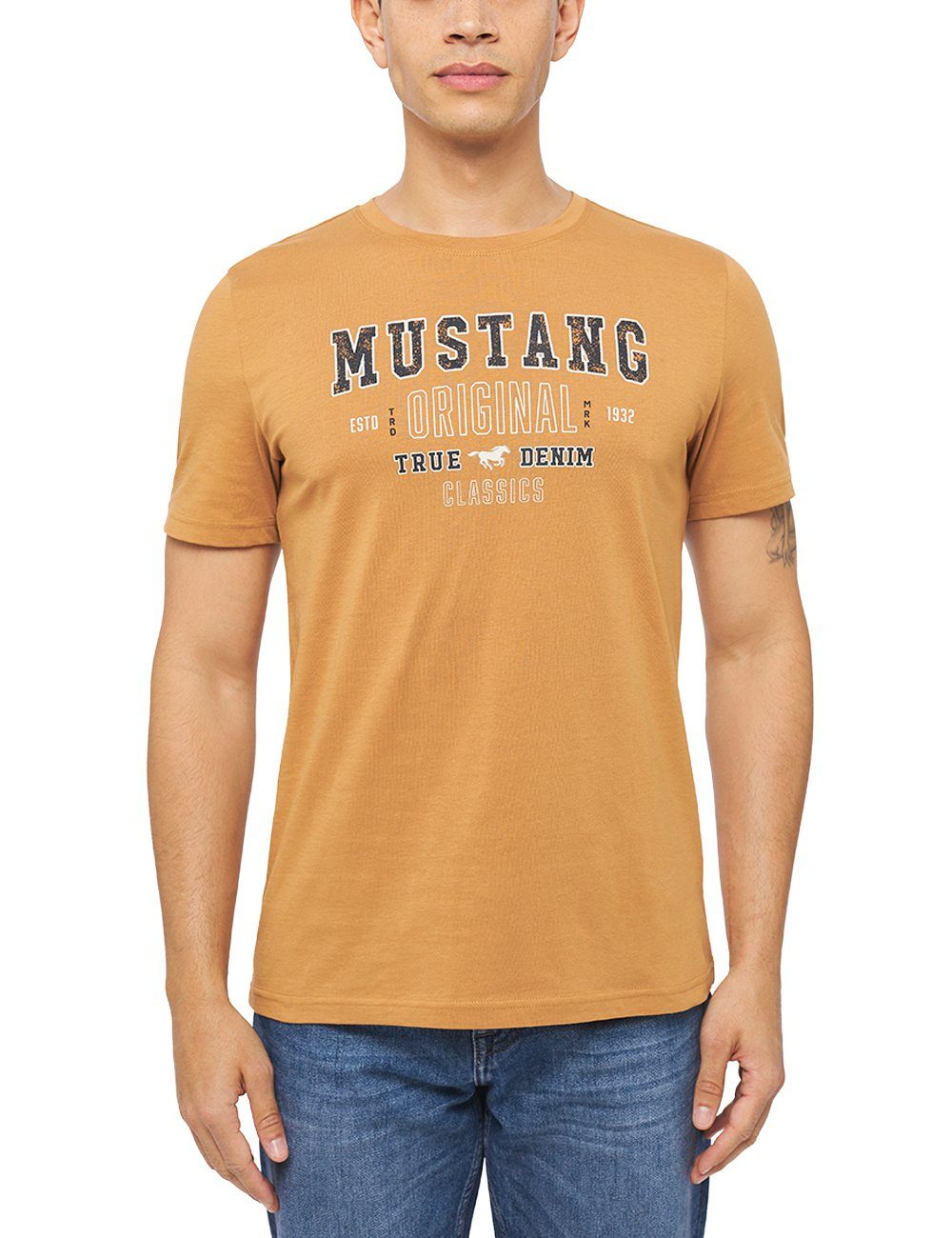 C MUSTANG T-Shirt Alex hellbraun Style Mustang Print