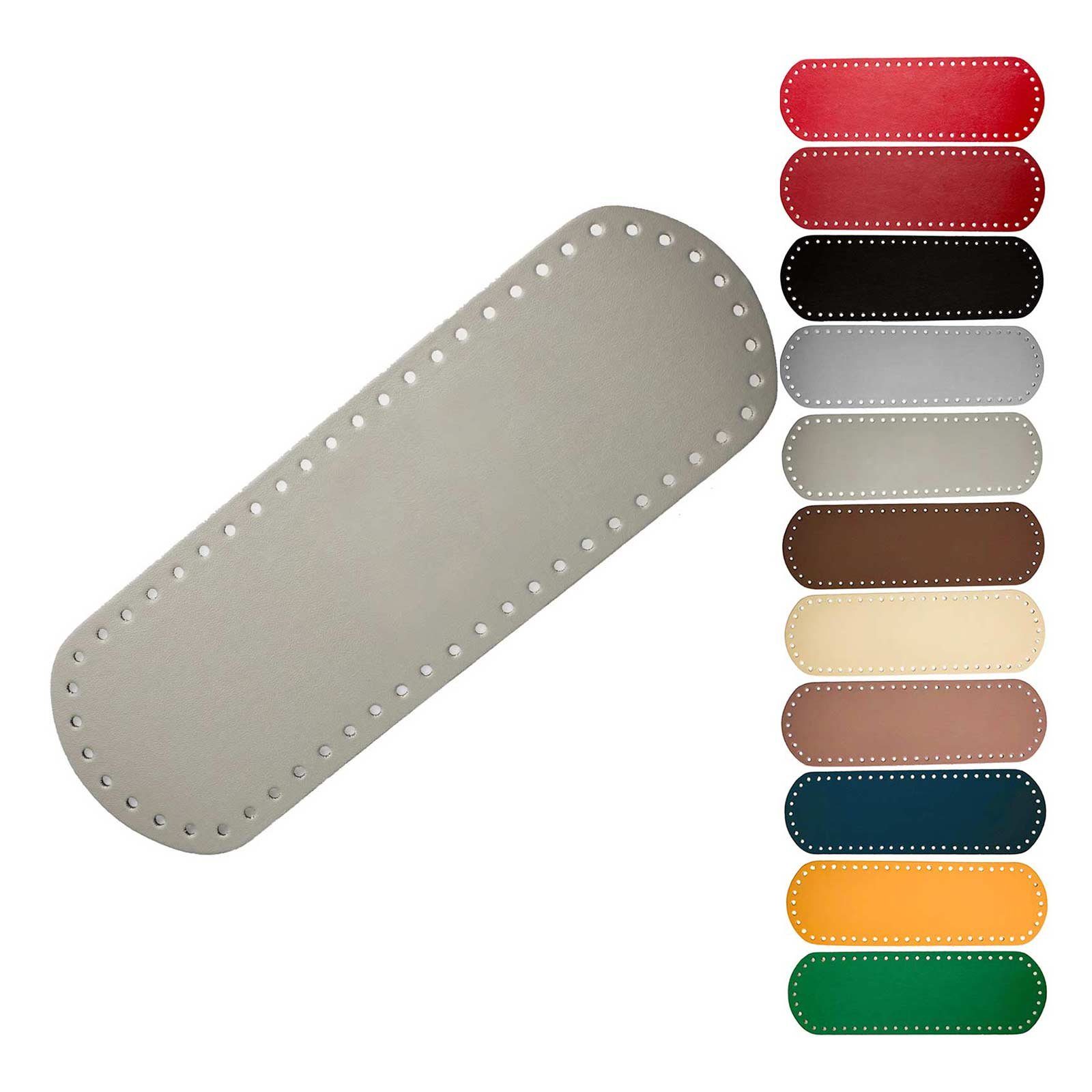 maDDma Kreativset Taschenboden Kunstleder zur Taschenherstellung Boden Tasche, (Einzeln), grau