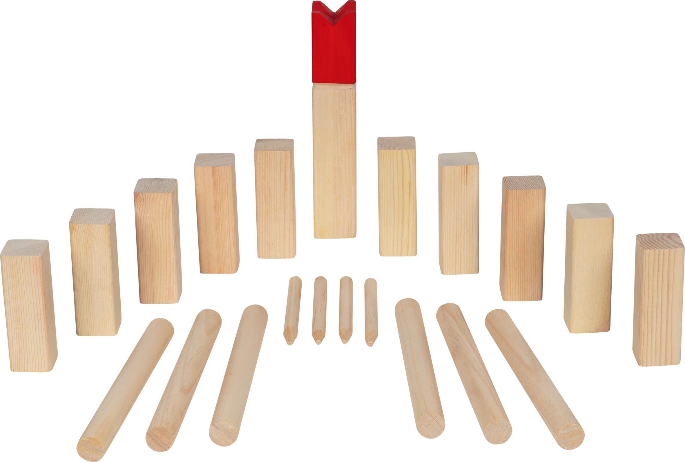 goki Spiel KUBB Spiel inkl. Baumwollbeutel, Familienspiel, aus Holz