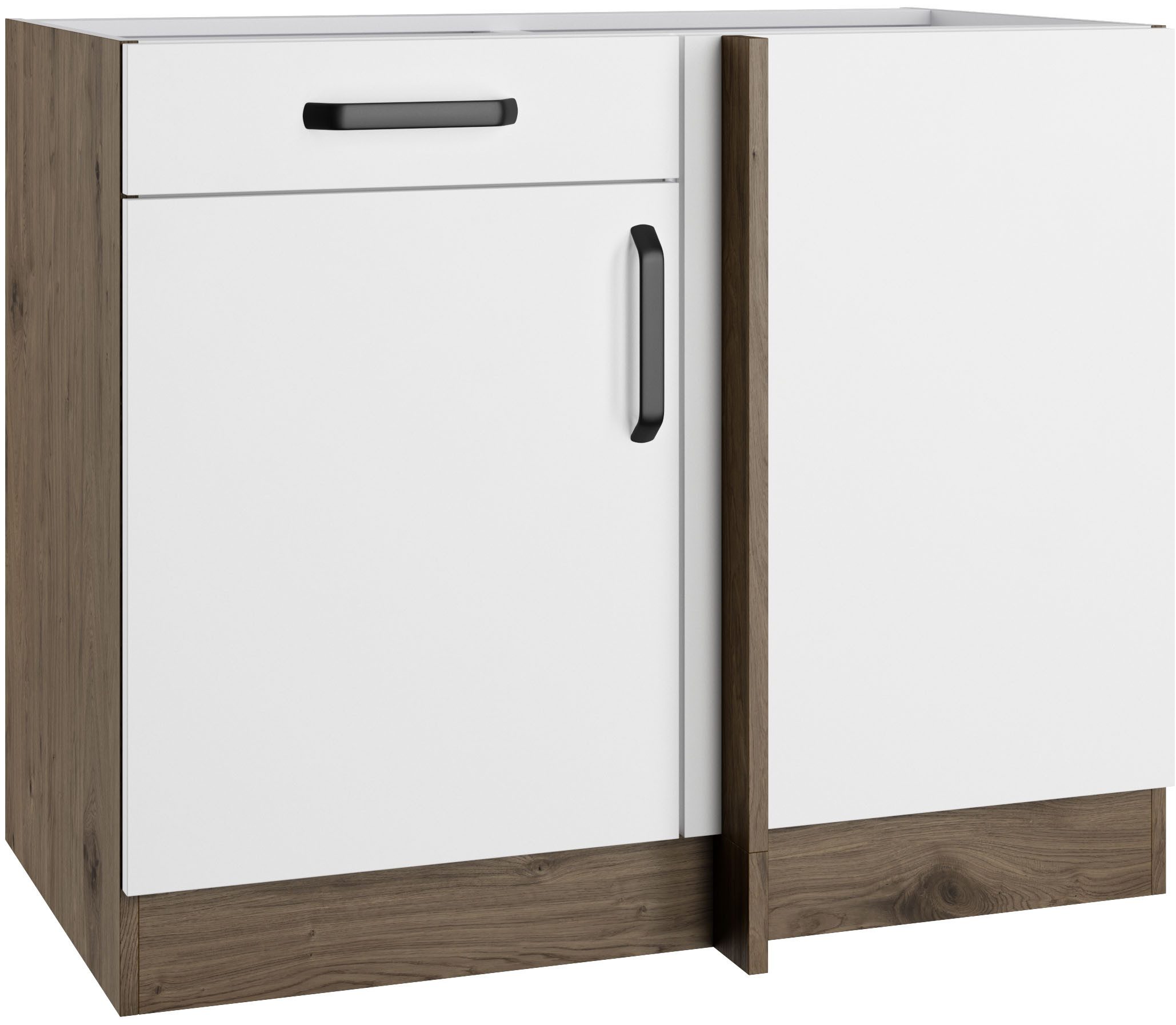 wiho Küchen Eckunterschrank Elba Breite: 110 cm, mit Schubkasten und zusätzlichem Einlegeboden