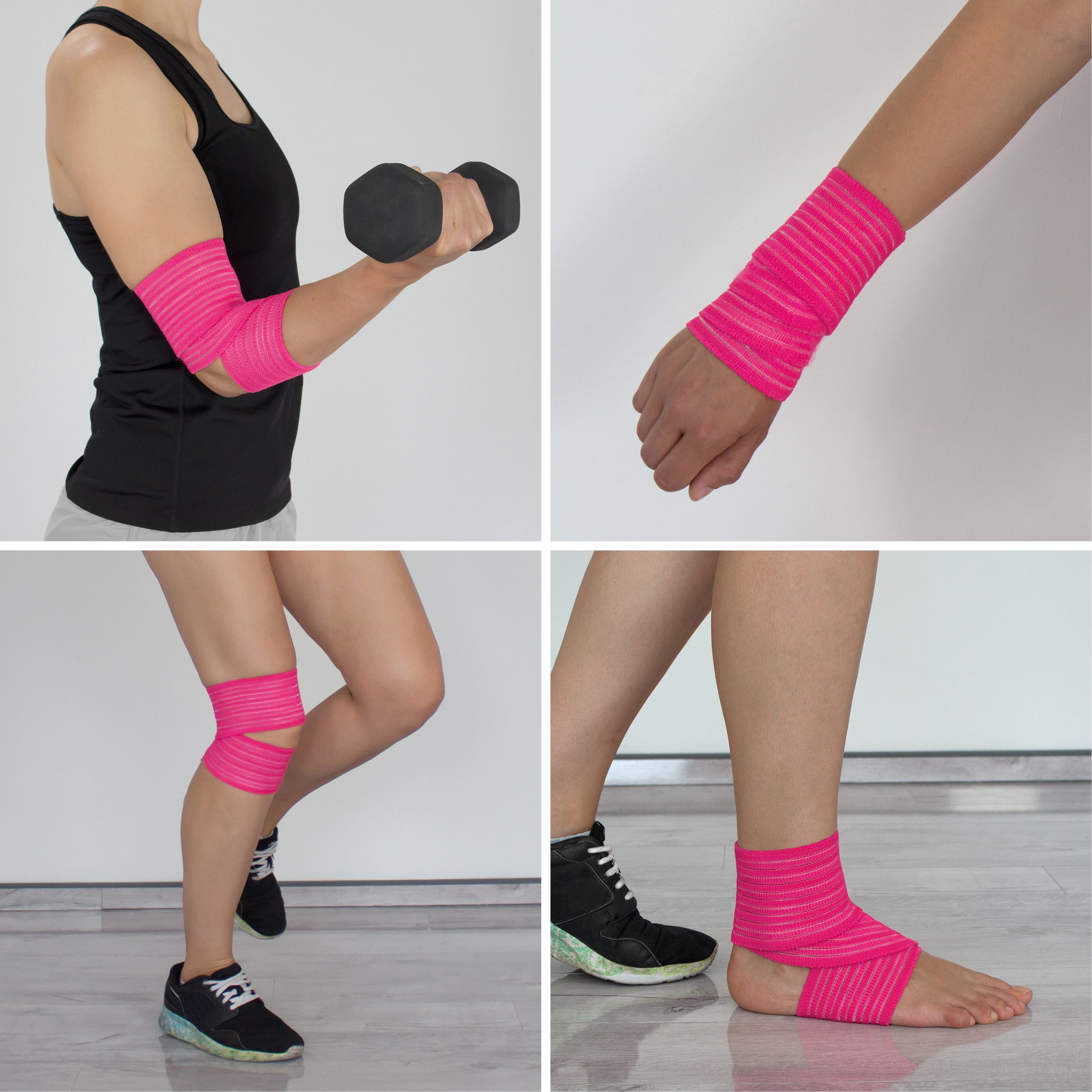 Hydas Stützbandage Universal-Gelenkbandage, Doppelpack - Stützt die Gelenke und Bänder (2-tlg), Ideal für Knie, Knöchel, Ellenbogen oder Handgelenk