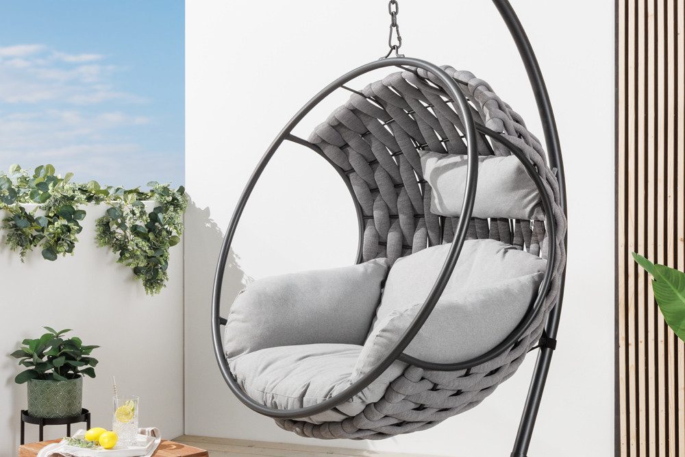 riess-ambiente Hängesessel ROPE anthrazit / grau günstig online kaufen