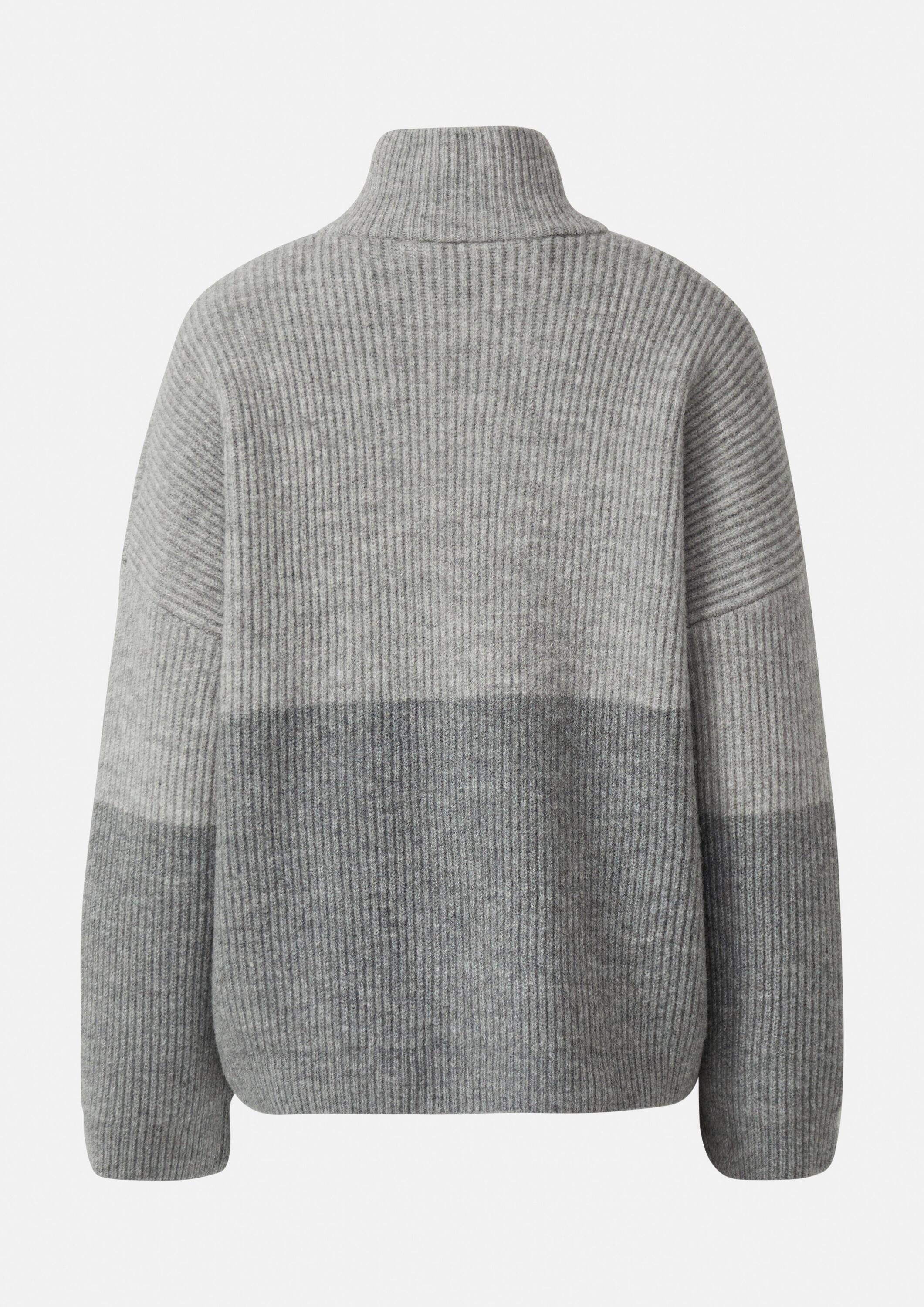 comma Cardigan Strickjacke Oversize Wollmix-Cardigan in Bicolor