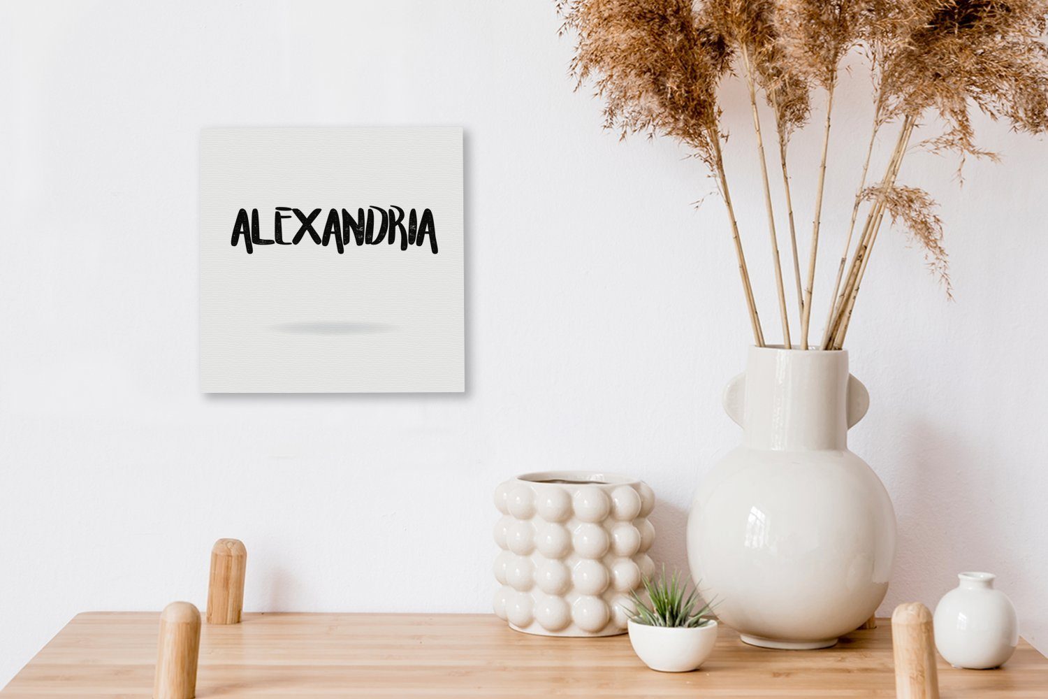 Alexandria einem Wohnzimmer mit St), weißen Bilder Schlafzimmer für Leinwand Illustration von Hintergrund, (1 OneMillionCanvasses® Leinwandbild