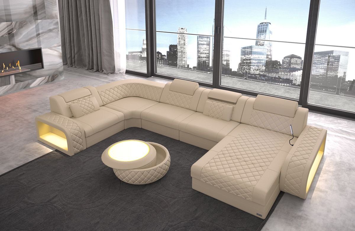 Premium Ledercouch Sofa Dreams Wohnlandschaft Ledercouch Sofa Leder Berlin U Form ...