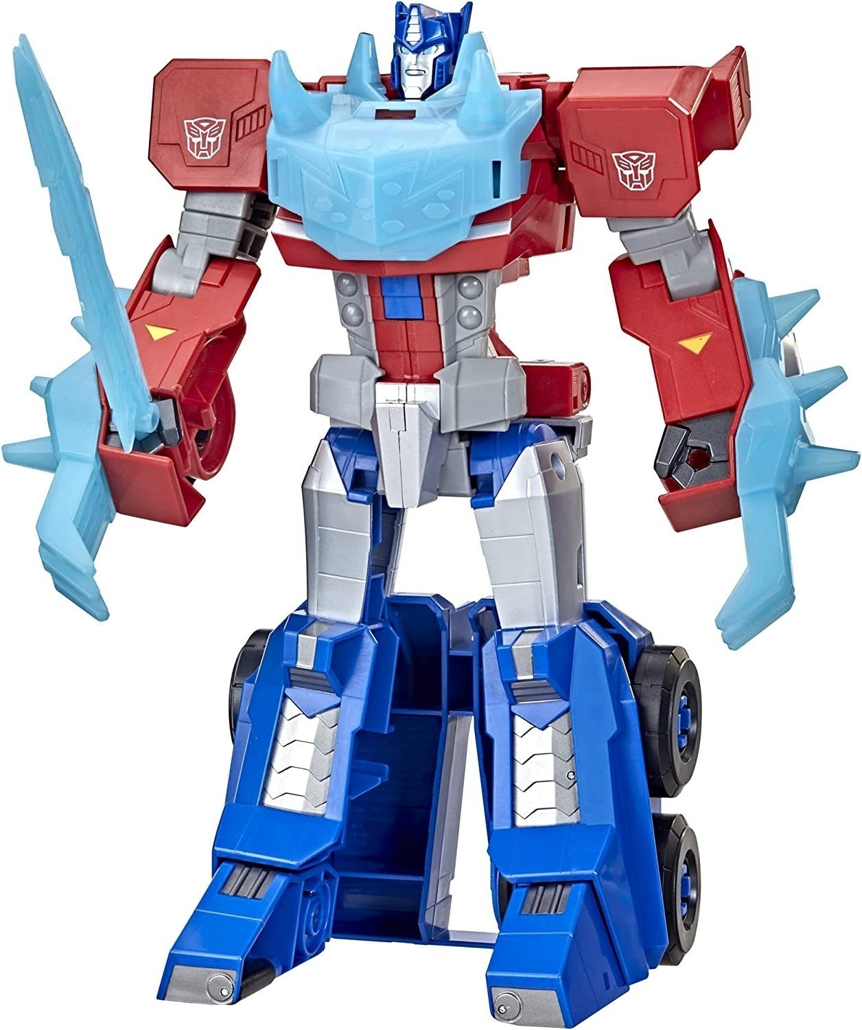 Hasbro Actionfigur Transformers Cyberverse Adventures Roll N’ Change Optimus Prime mit Licht- und Soundeffekten