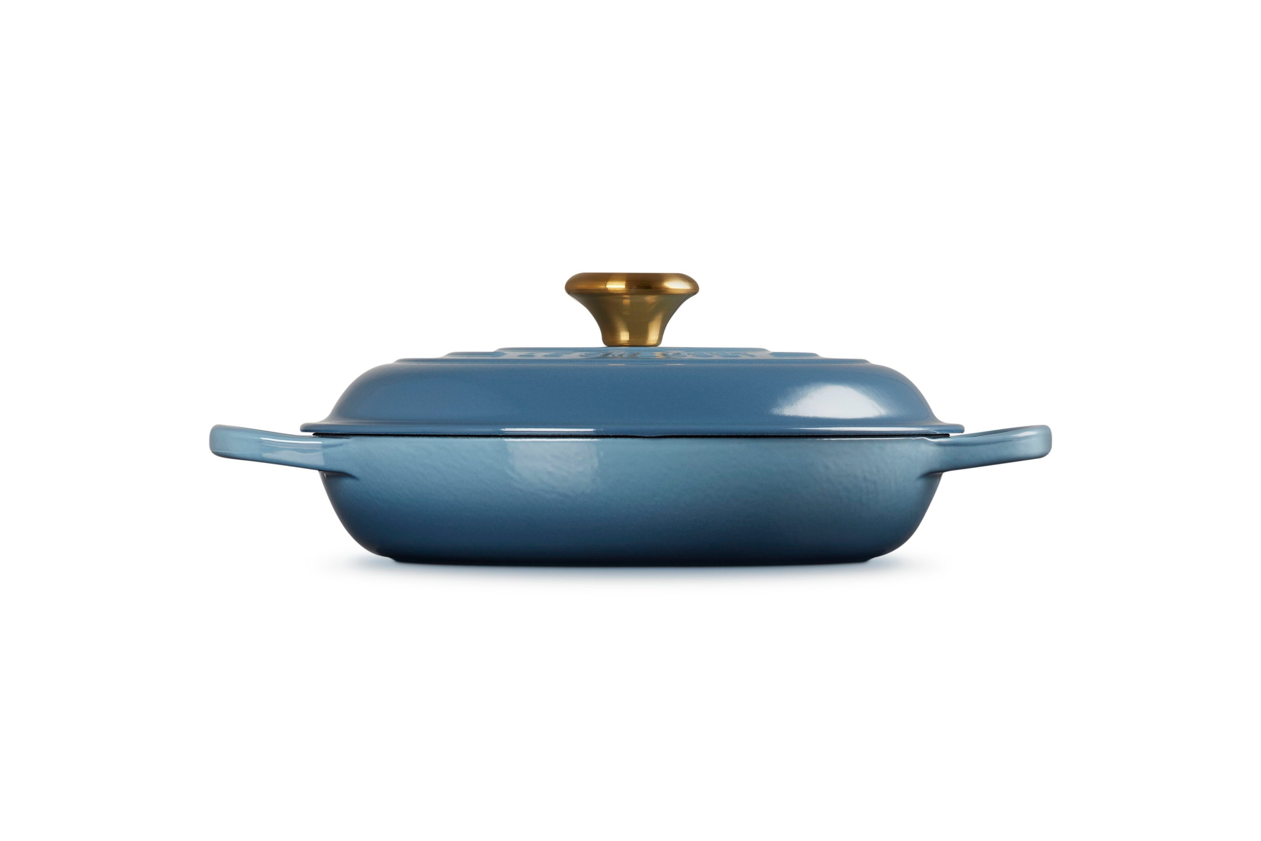 LE CREUSET Bratentopf Gourmet-Profitopf, Gusseisen, Rund, Ø 26 cm, 2,2 l, Chambray, 21180264344441