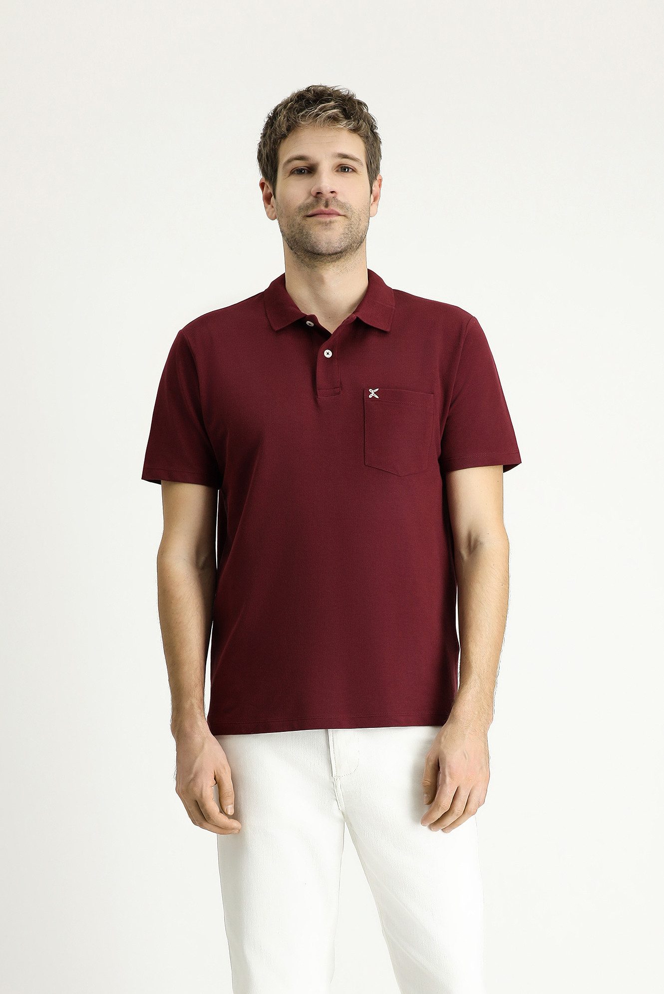 KIGILI Poloshirt Regular Fit Polo-Shirt für Herren aus Baumwolle (one pocket)