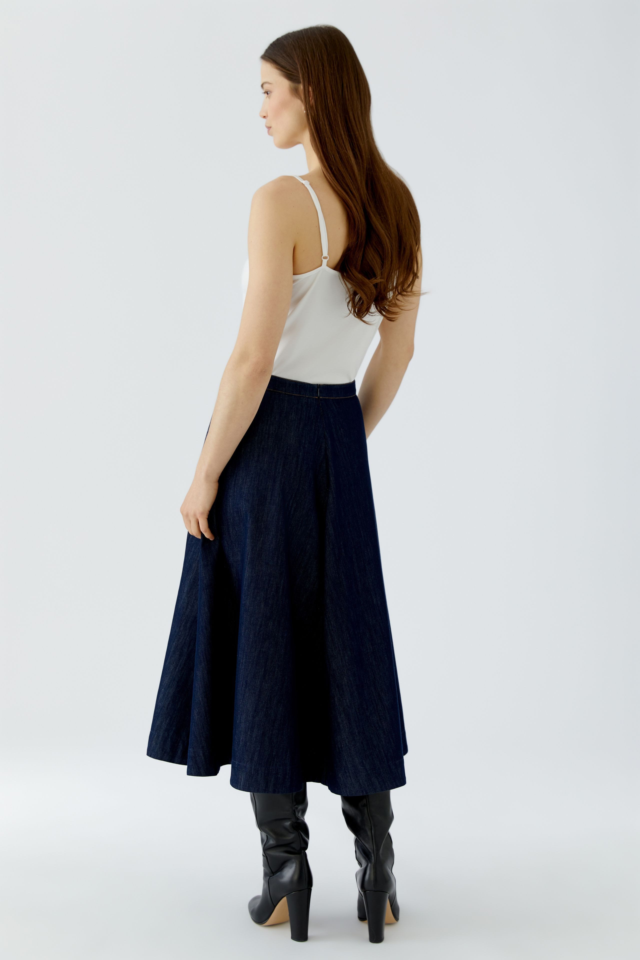 Oui A-Linien-Rock Oui weit schwingender Jeansrock im Raw Denim (1-tlg) – Bild 5 von 5