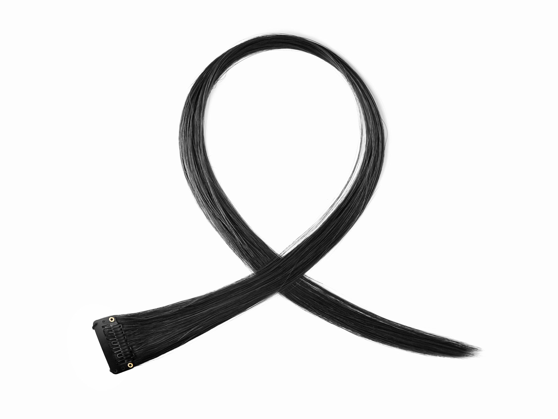 MyBeautyworld24 7 Extensions schwarz 60 cm Teile In Haarclip Clip Haarverlängerung