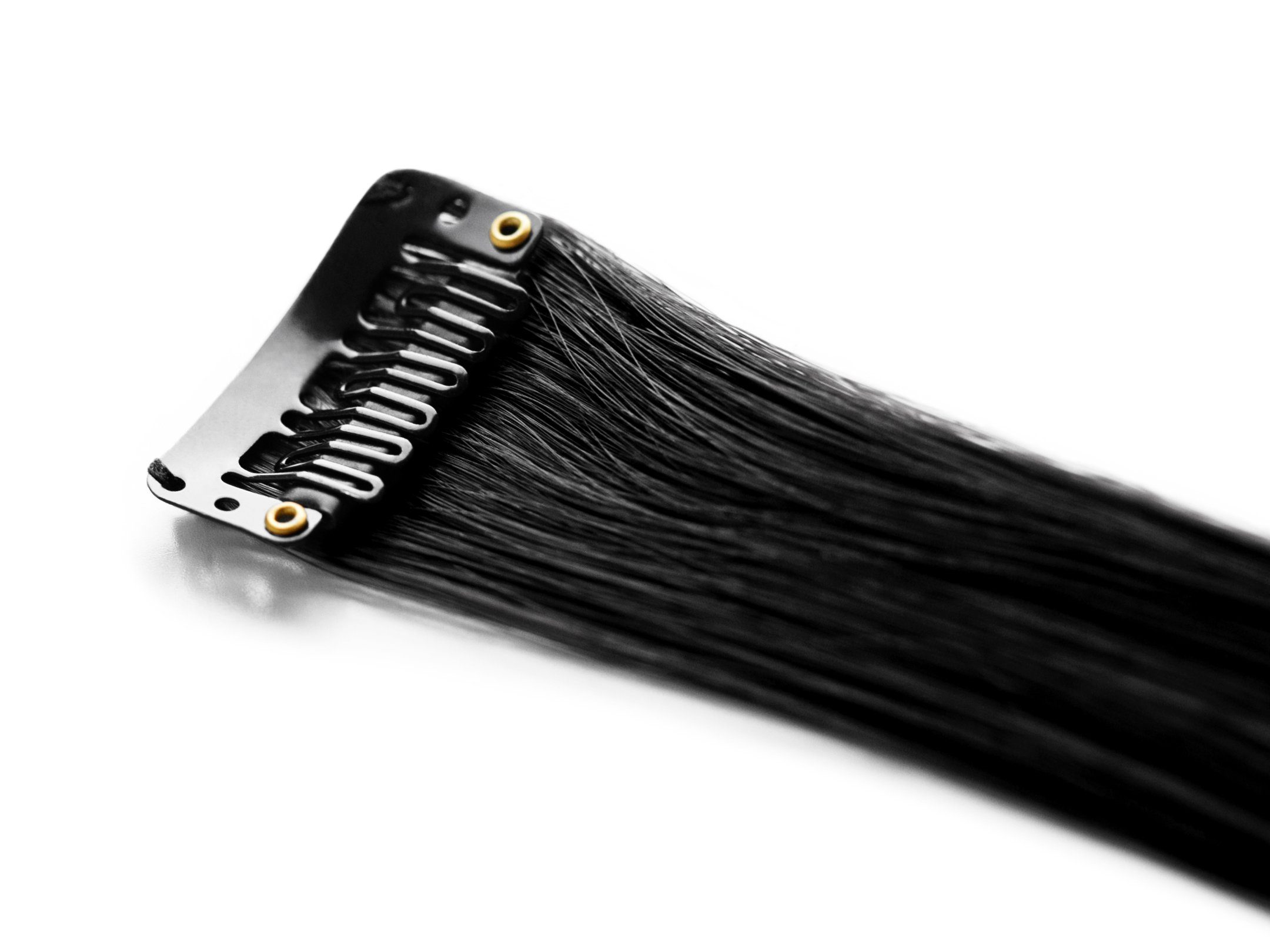 MyBeautyworld24 7 Extensions schwarz 60 cm Teile In Haarclip Clip Haarverlängerung