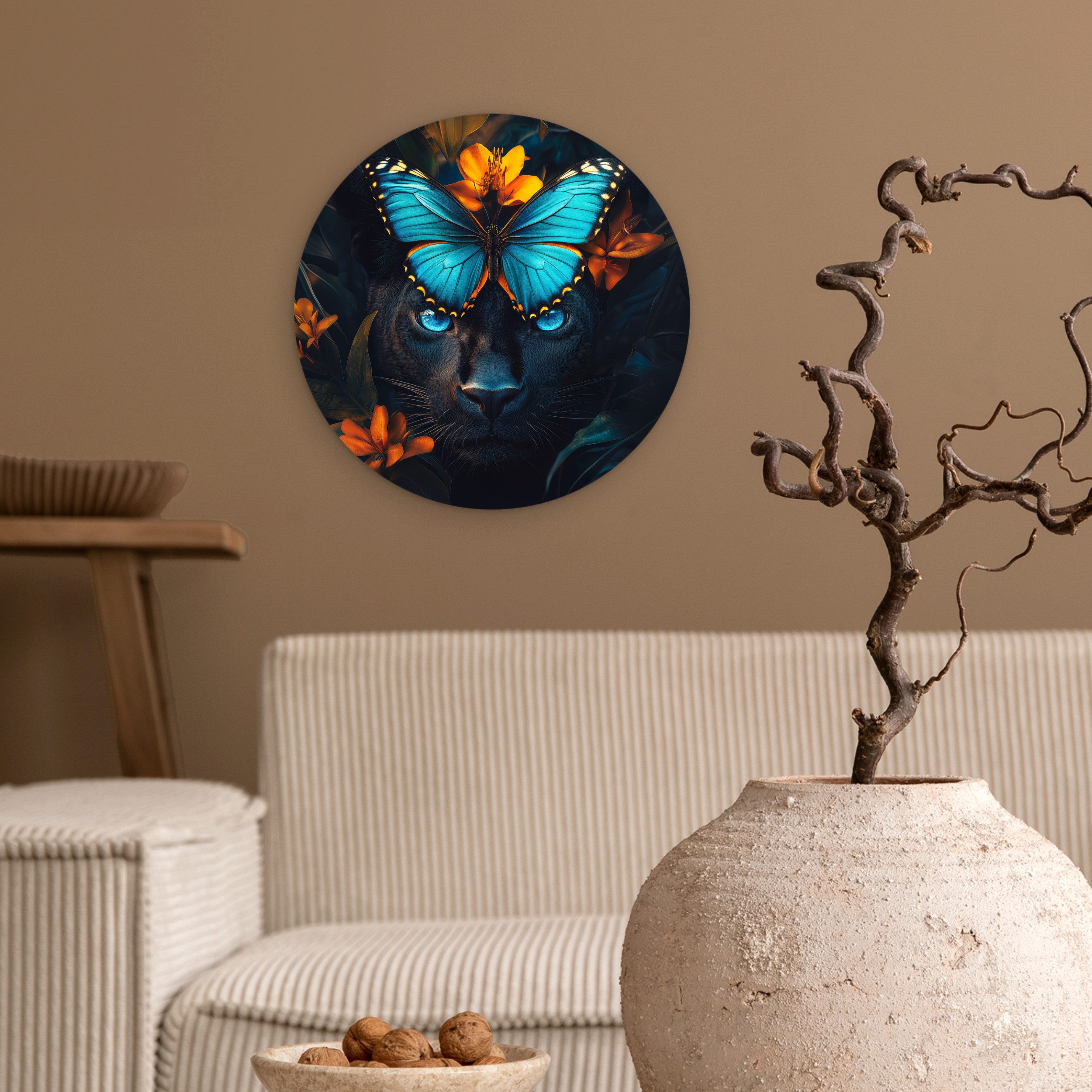 MuchoWow Gemälde Panther - Schmetterling - günstig online kaufen