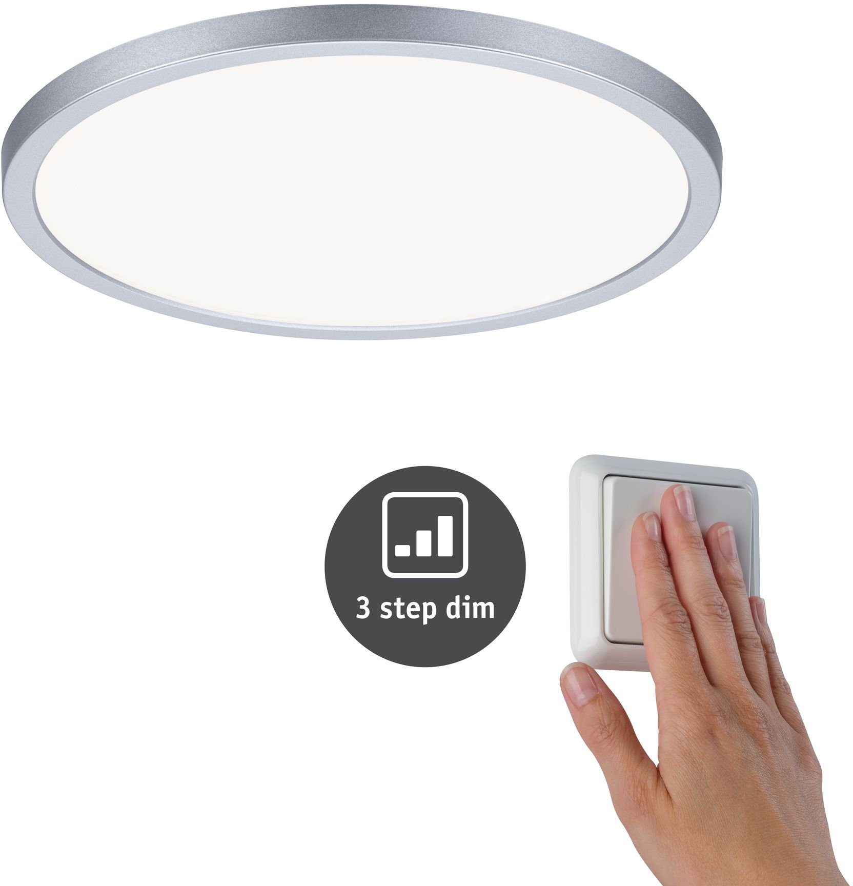 Areo, mehrere Paulmann Helligkeitsstufen, Neutralweiß, LED-Modul, Einbauleuchte integriert, fest 3-Stufen-dimmbar LED LED