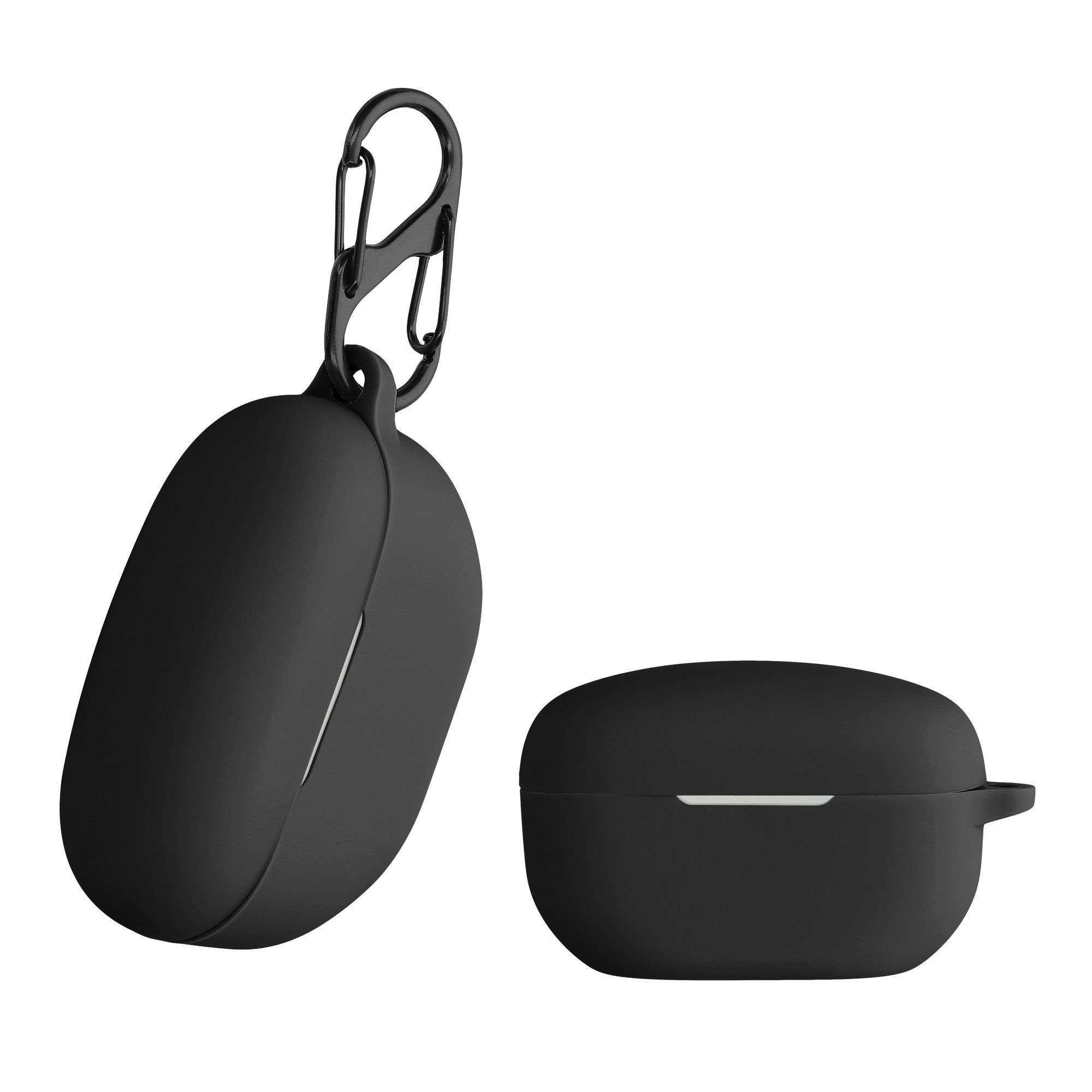 kwmobile Kopfhörer-Schutzhülle Schutzhülle für Sony WF-1000XM5 Hülle, TPU Silikon Case für Kopfhörer Ladecase stoßfestes Cover mit Karabiner