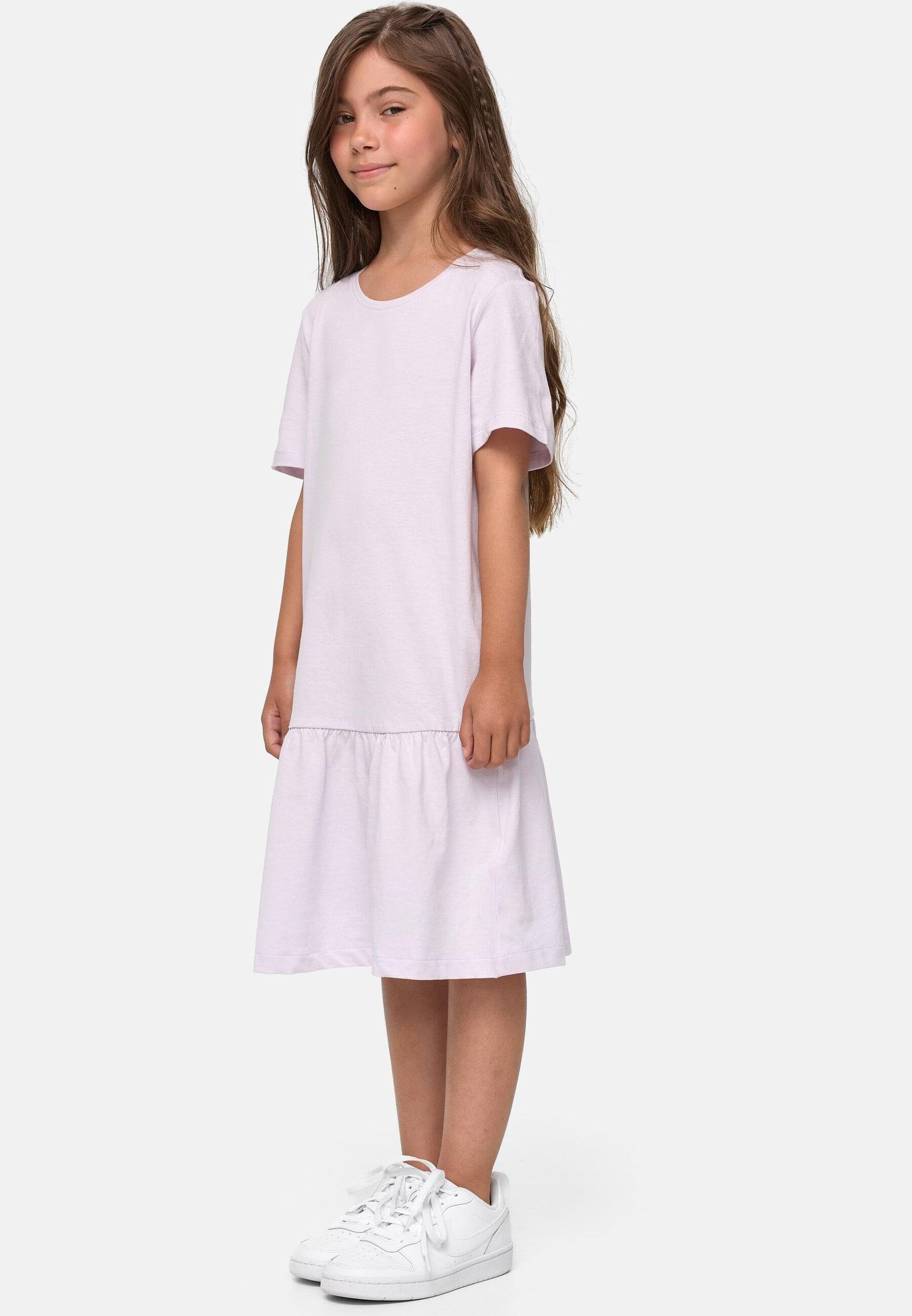 URBAN CLASSICS Jerseykleid Damen Girls Valance Dress softlilac Tee (1-tlg)