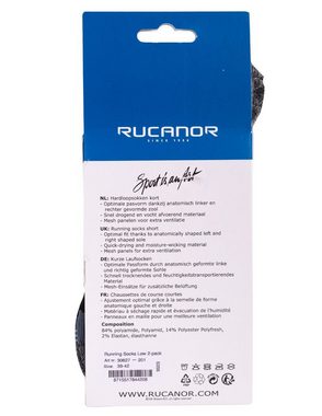 Rucanor Laufsocken Laufsocken kurz 2er-Pack schwarz Größe 39-42