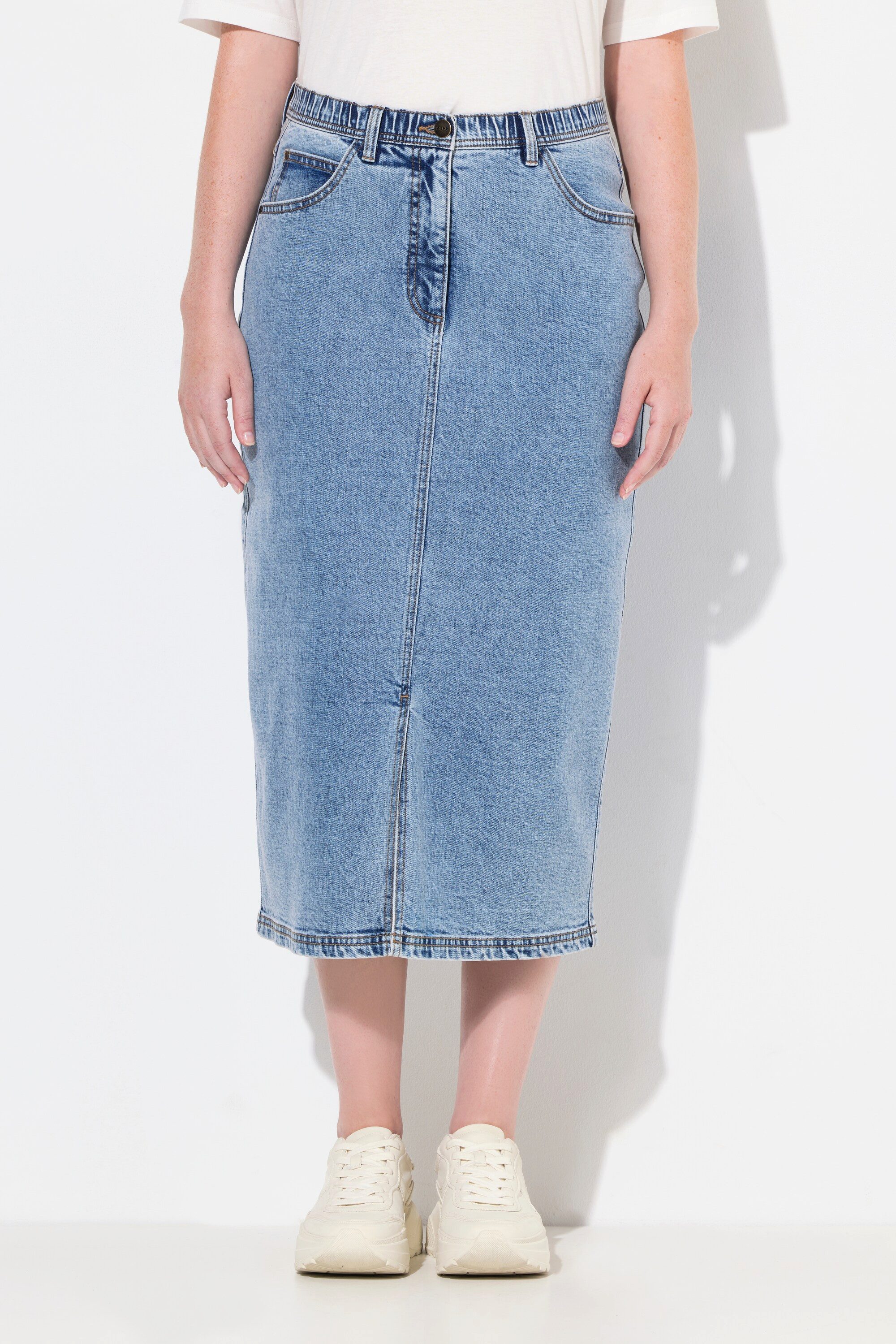 Ulla Popken Jeansrock Jeansrock Komfortbund 5-Pocket-Schnitt günstig online kaufen
