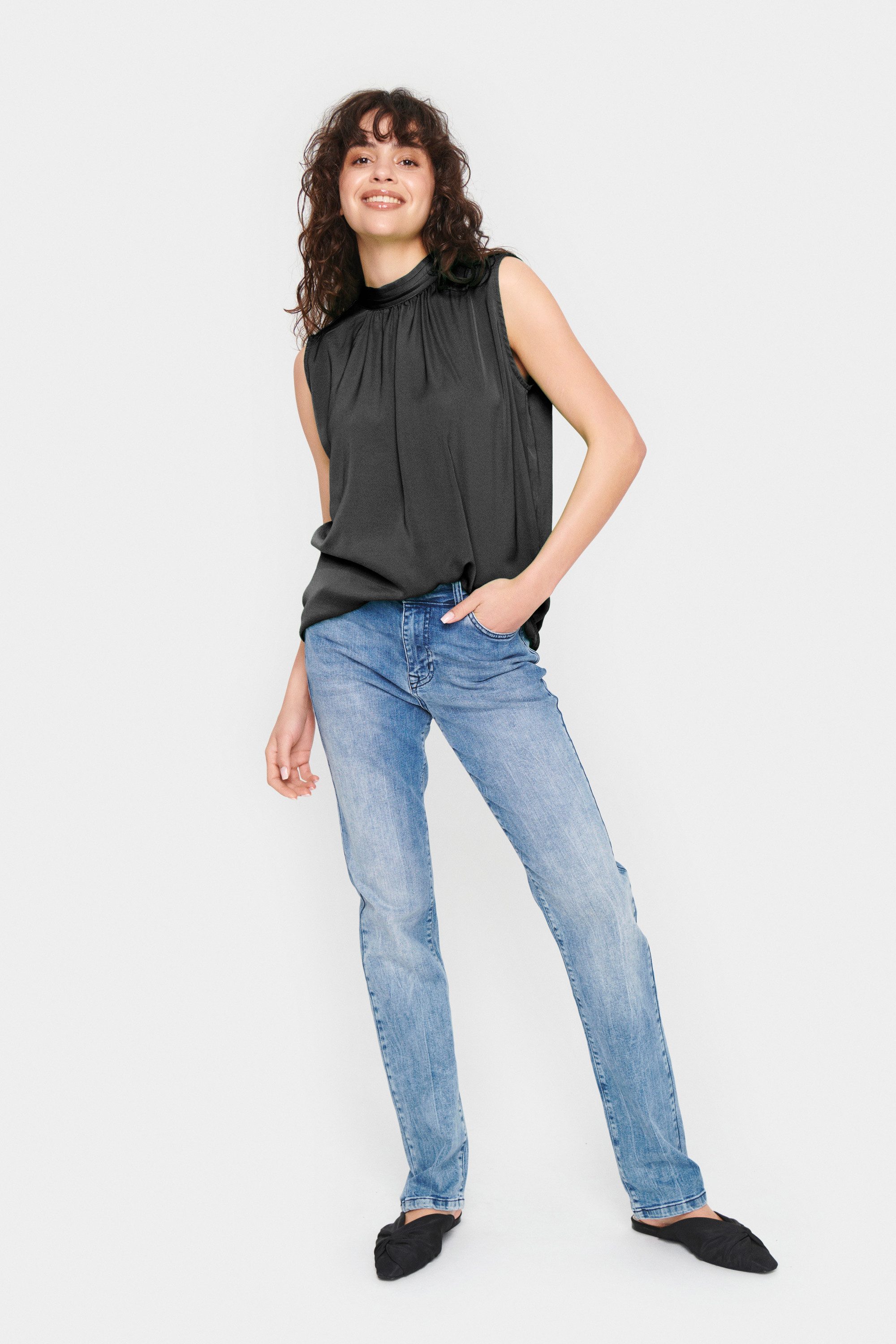Saint Tropez Blusentop Bluse ärmellos AileenSZ – Bild 4 von 5