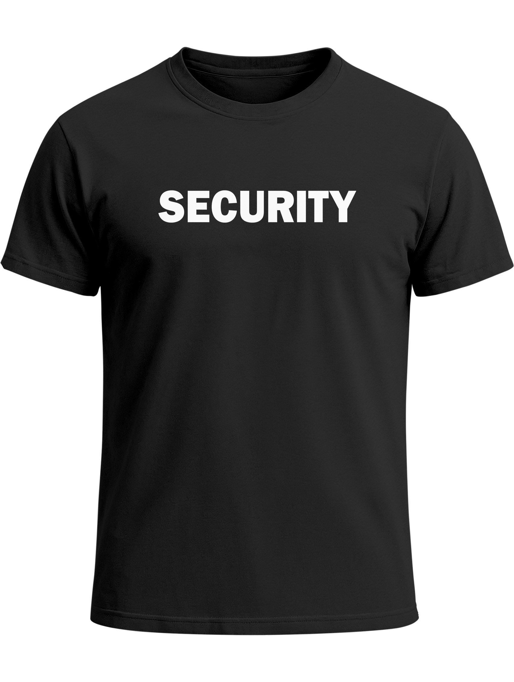 MoonWorks Print-Shirt Herren T-Shirt Security Fasching Karneval Lsst Minute Verkleidung mit Print