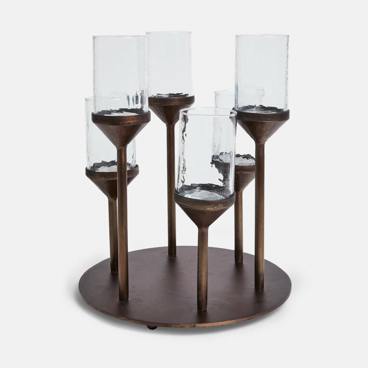Mirabeau Kerzenständer Kerzenständer Lunnette antikbraun/klar