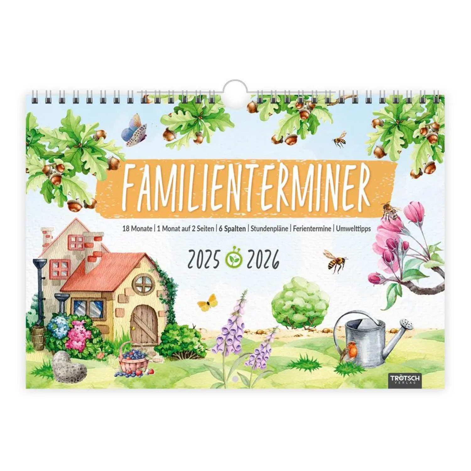 Trötsch Verlag Wandkalender Trötsch Familienterminer Landgrüße für 18 Monate 2025/2026