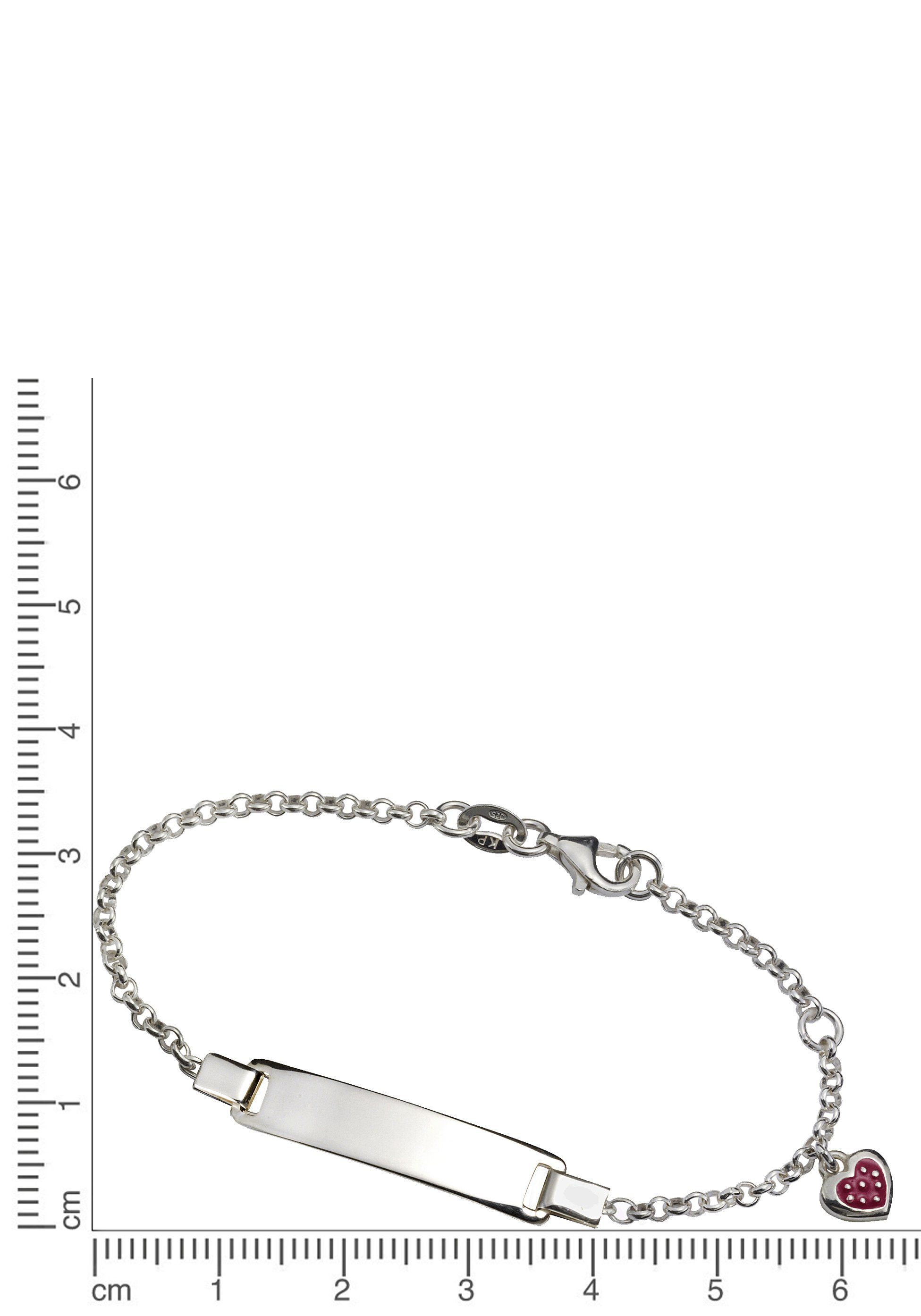 Firetti Armband Schmuck Geschenk Silber 925 Armkette ID-Platte Erbskette Erdbeere